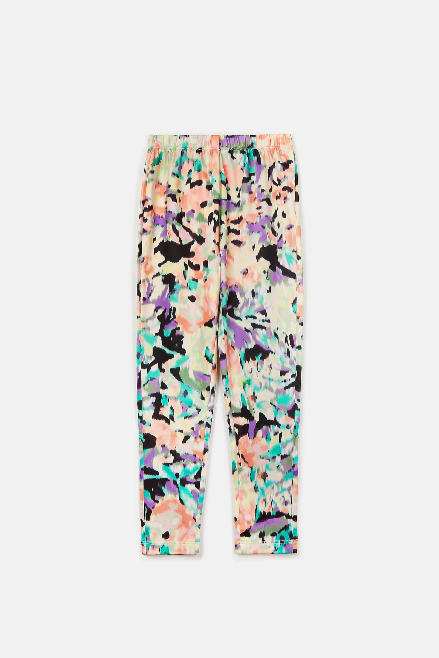 Leggings de niña de tiro alto con estampado fantasía