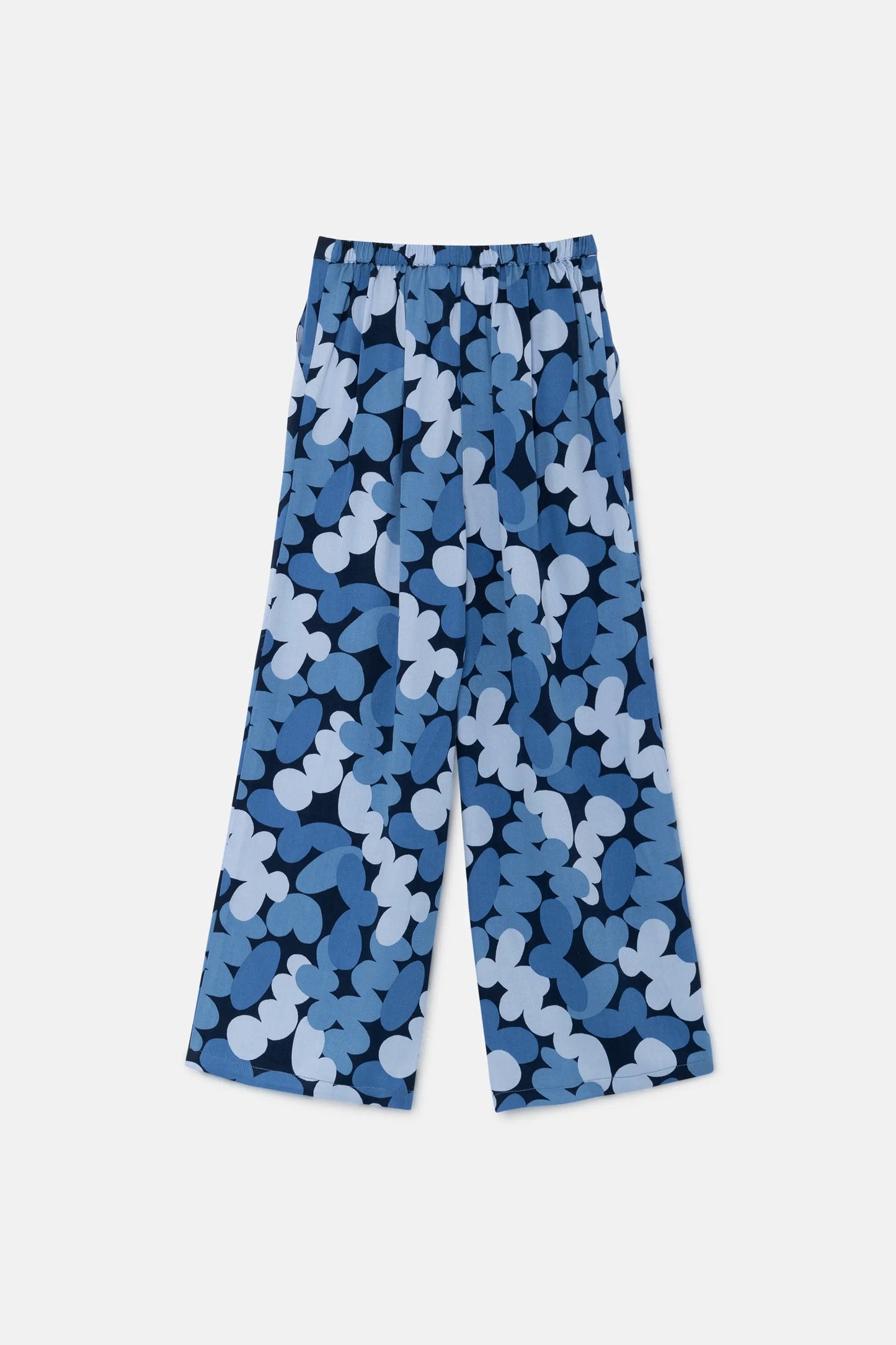 Pantalón largo unisex con estampado abstracto azul