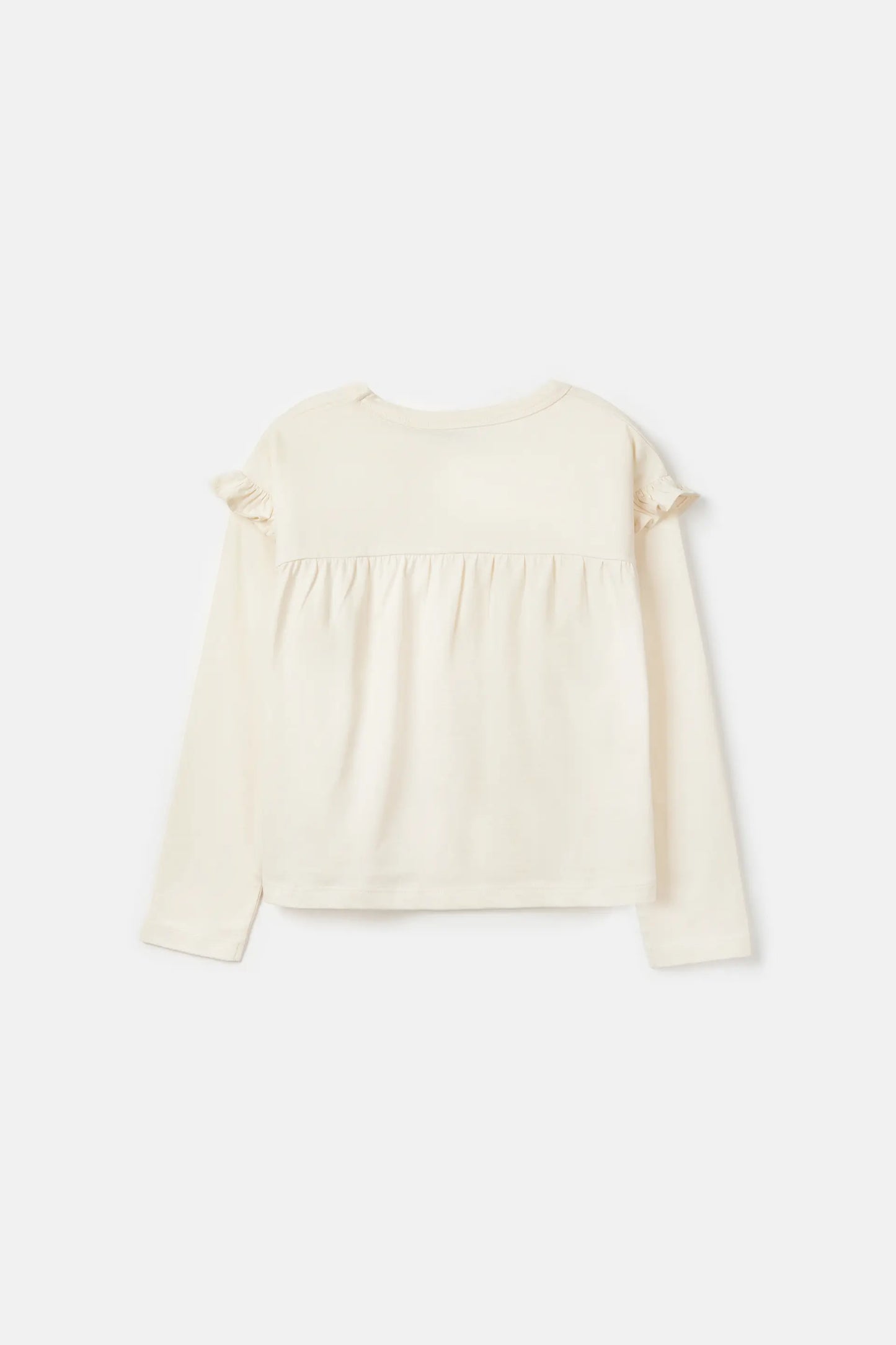 Top de niña con volantes blanco