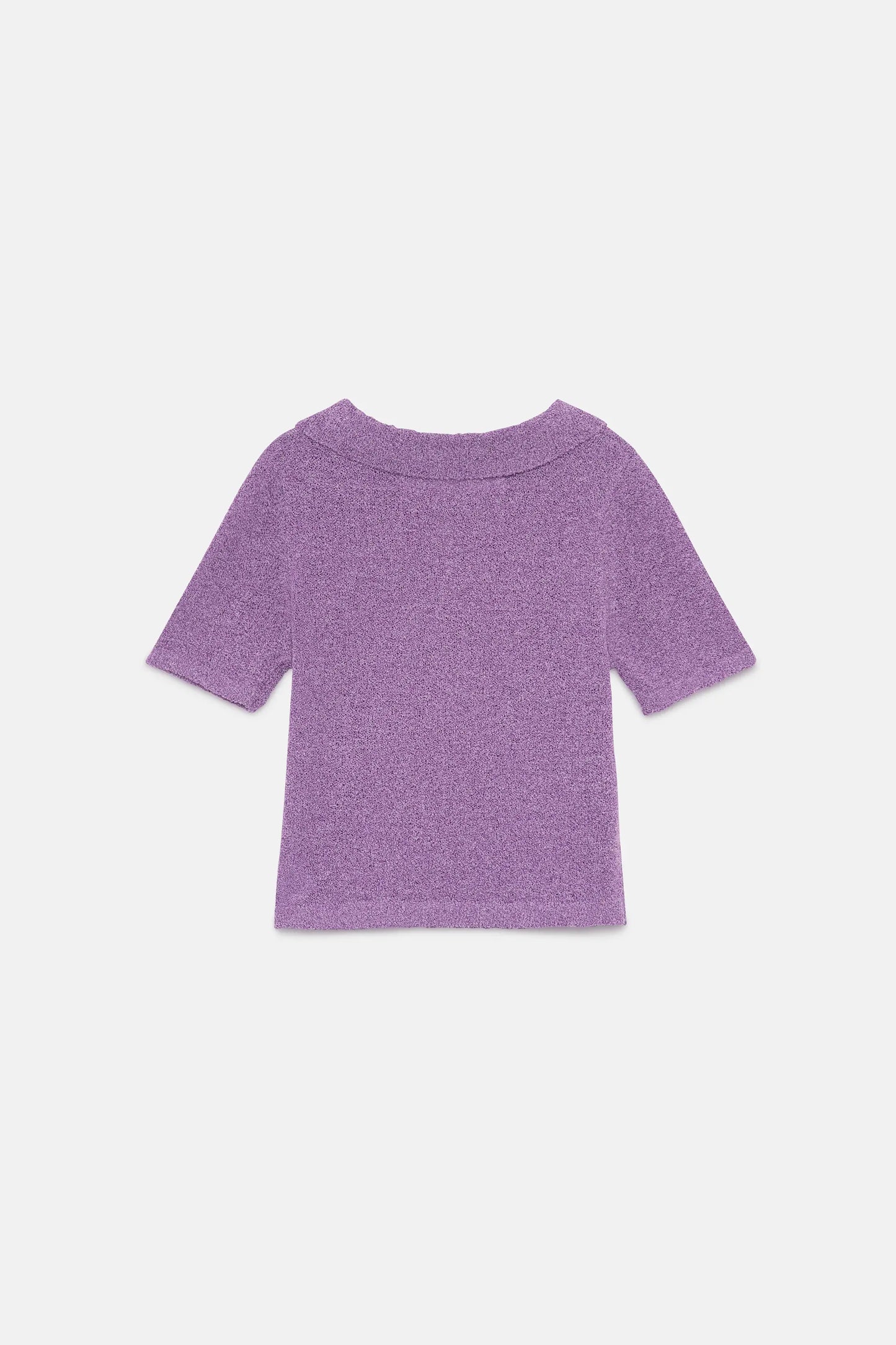 Jersey de niña cuello polo lila