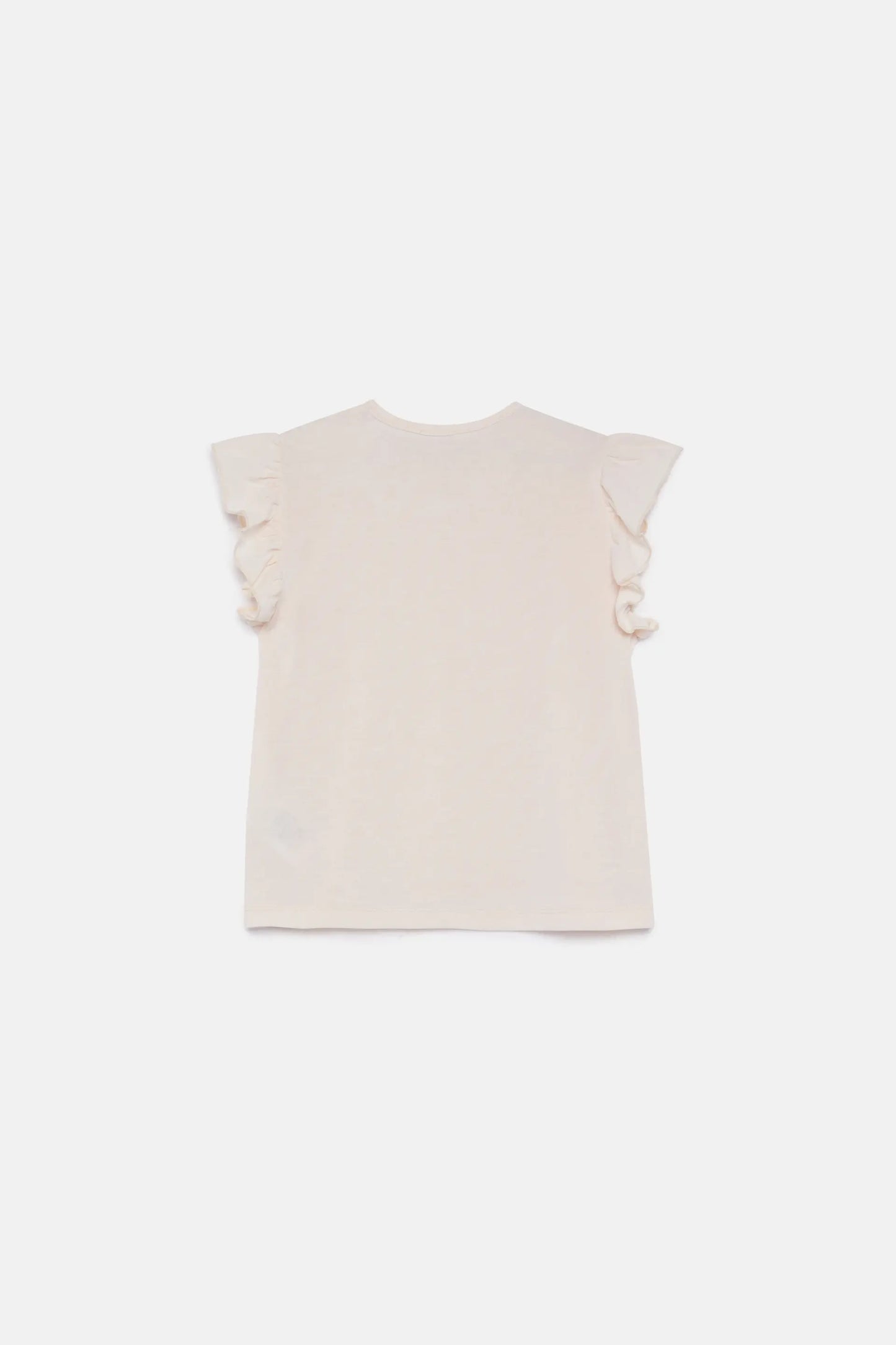 Top de niña con volantes blanco