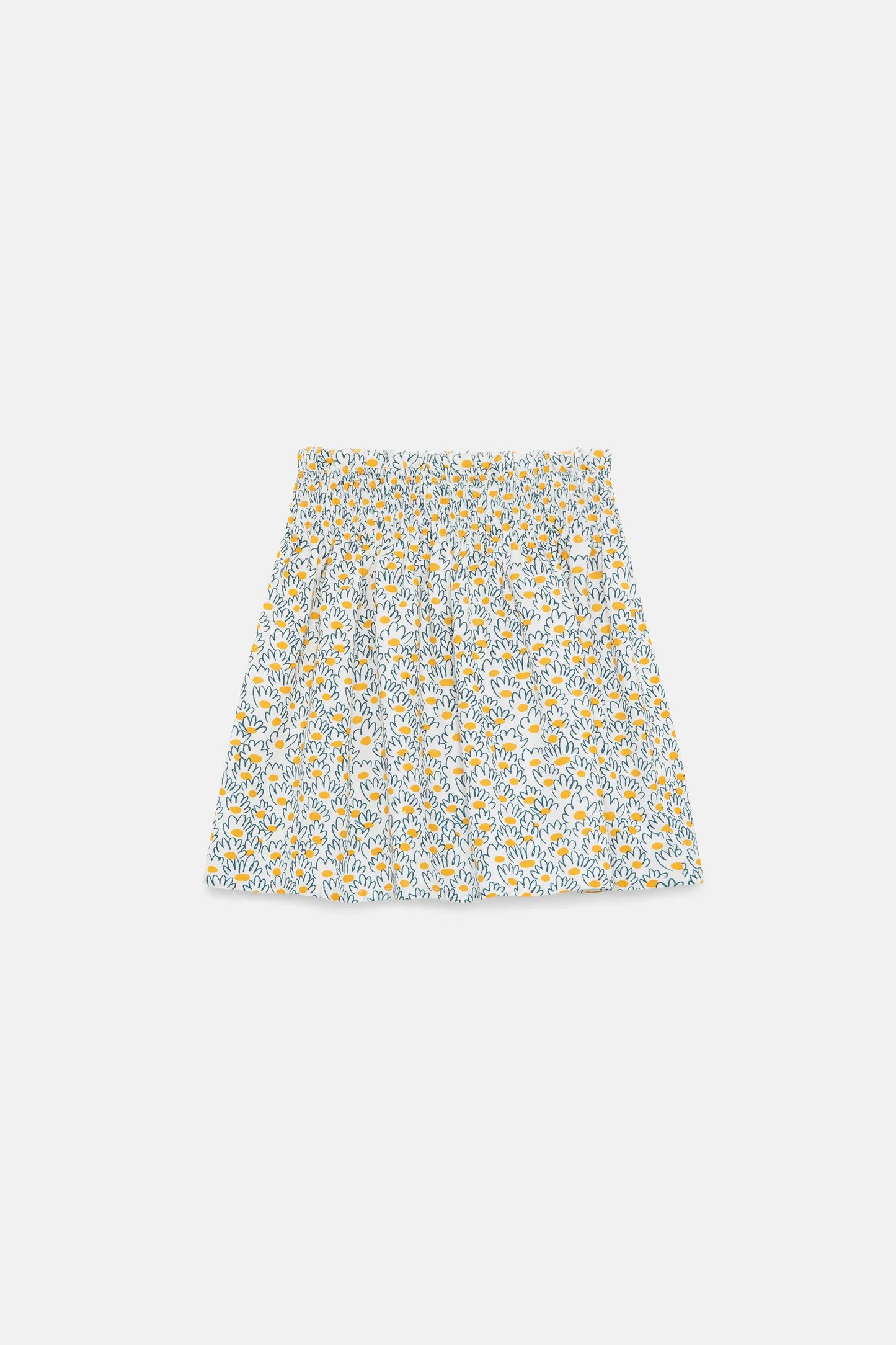 Falda corta de niña jacquard de flores