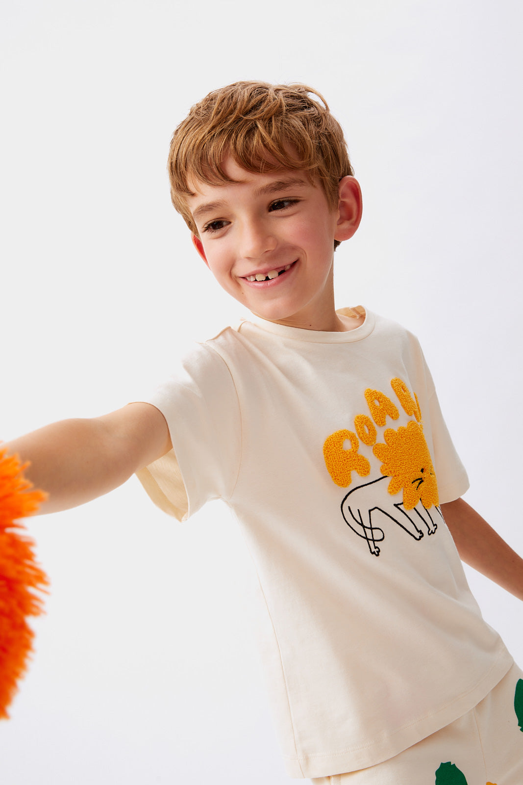 Camiseta unisex animal print blanca