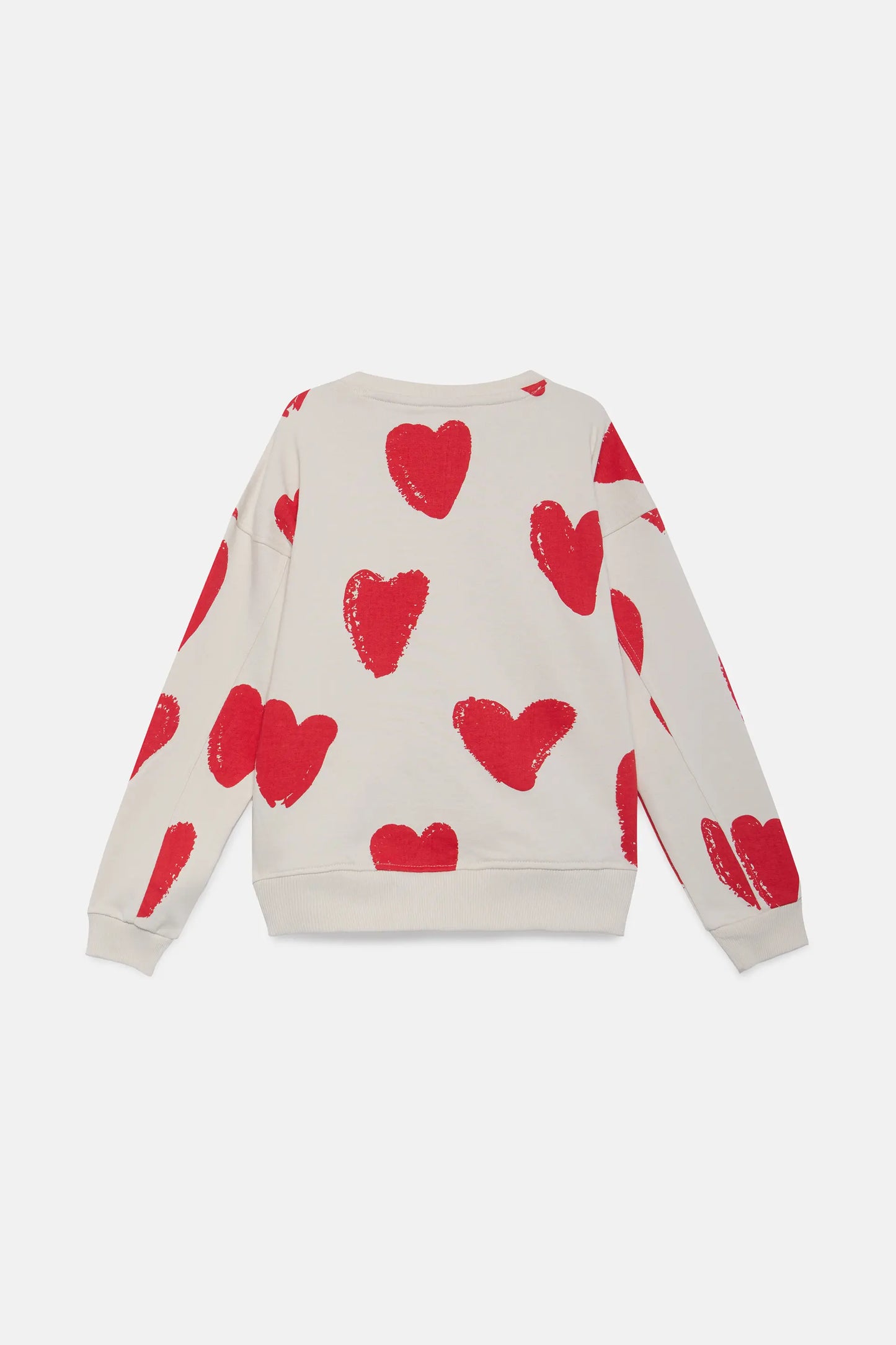 Sudadera unisex estampado corazones