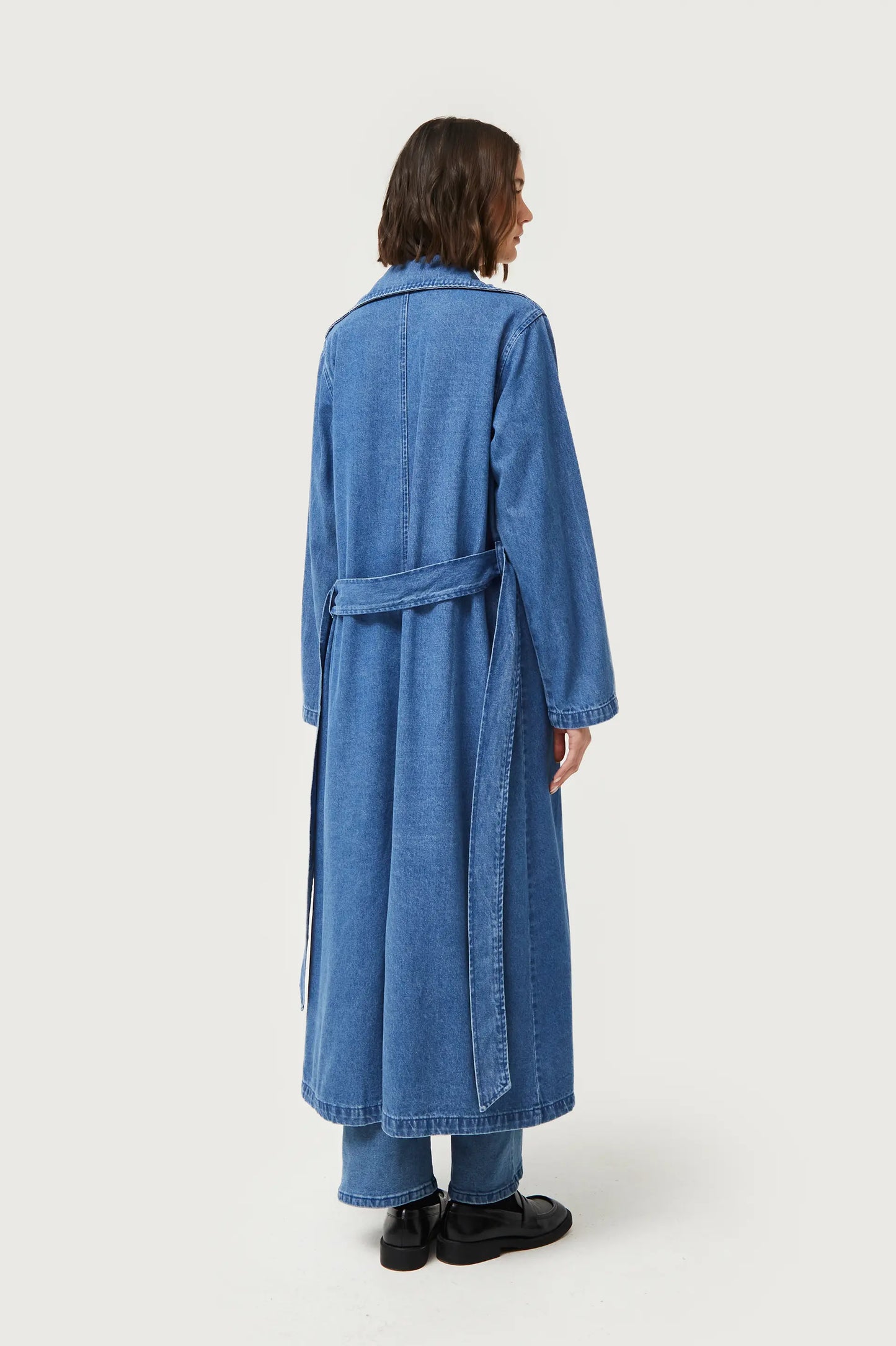 Gabardina midi vaquera azul