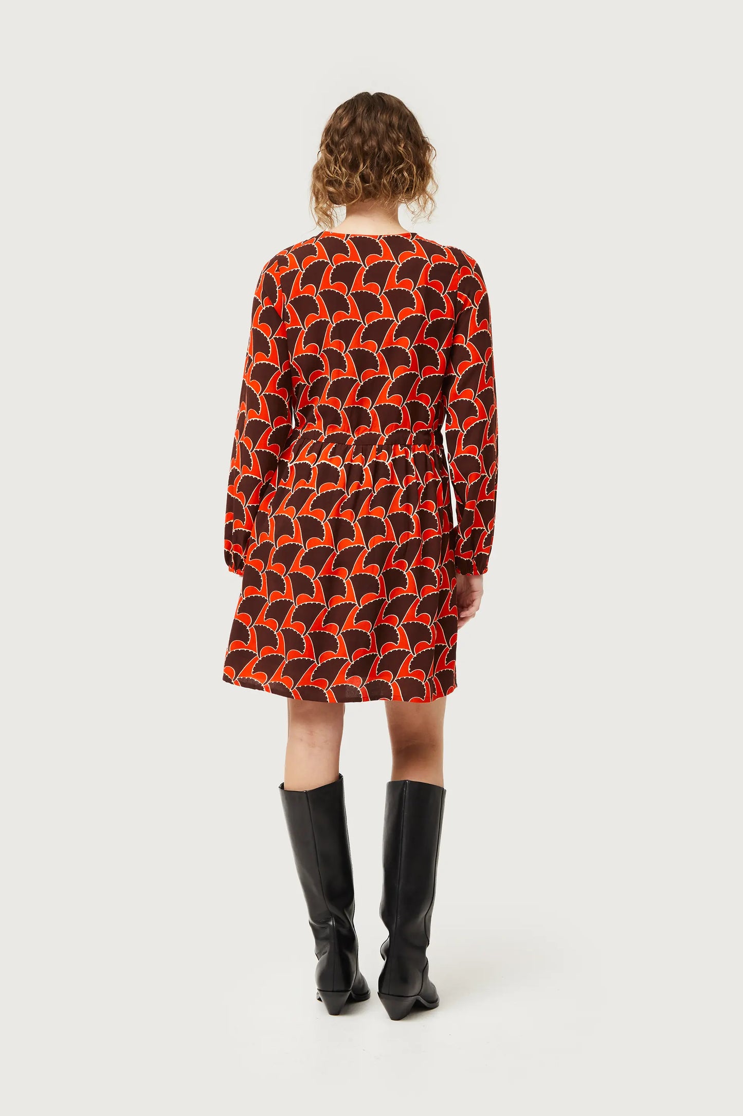 Vestido corto estampado geométrico Pai Pai