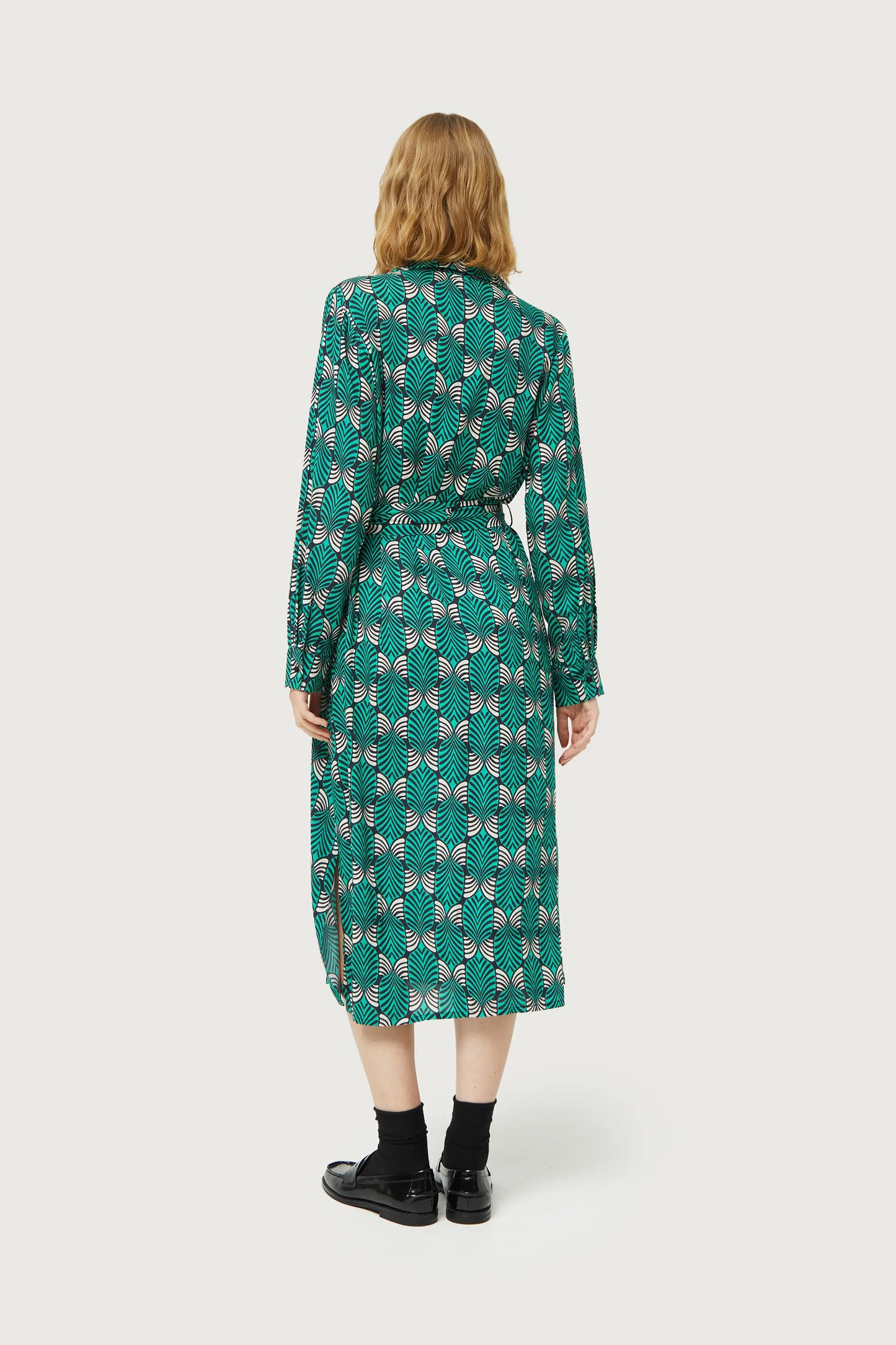 Vestido midi camisero estampado Brigitte pequeño