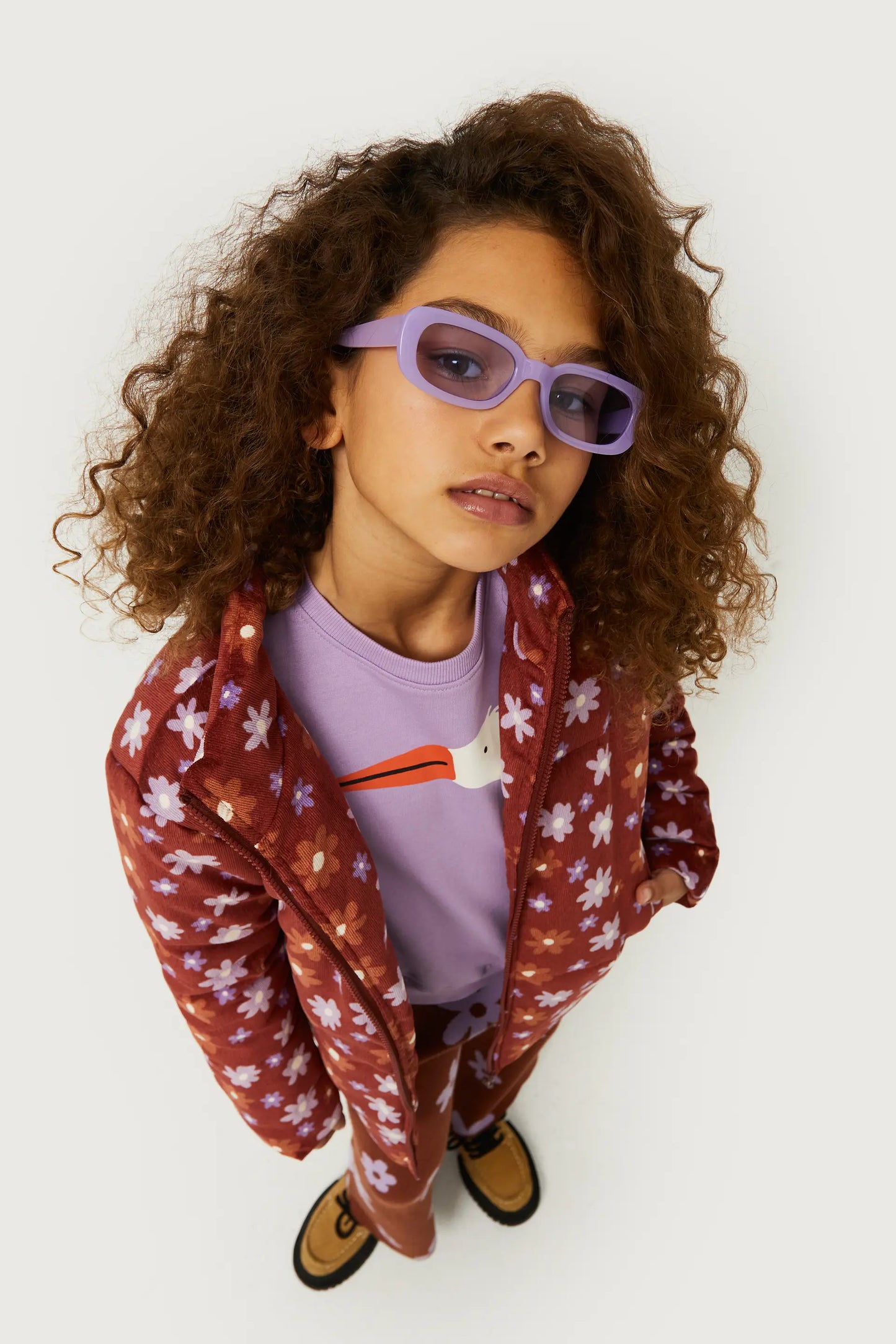 Sudadera de niña con print de garza