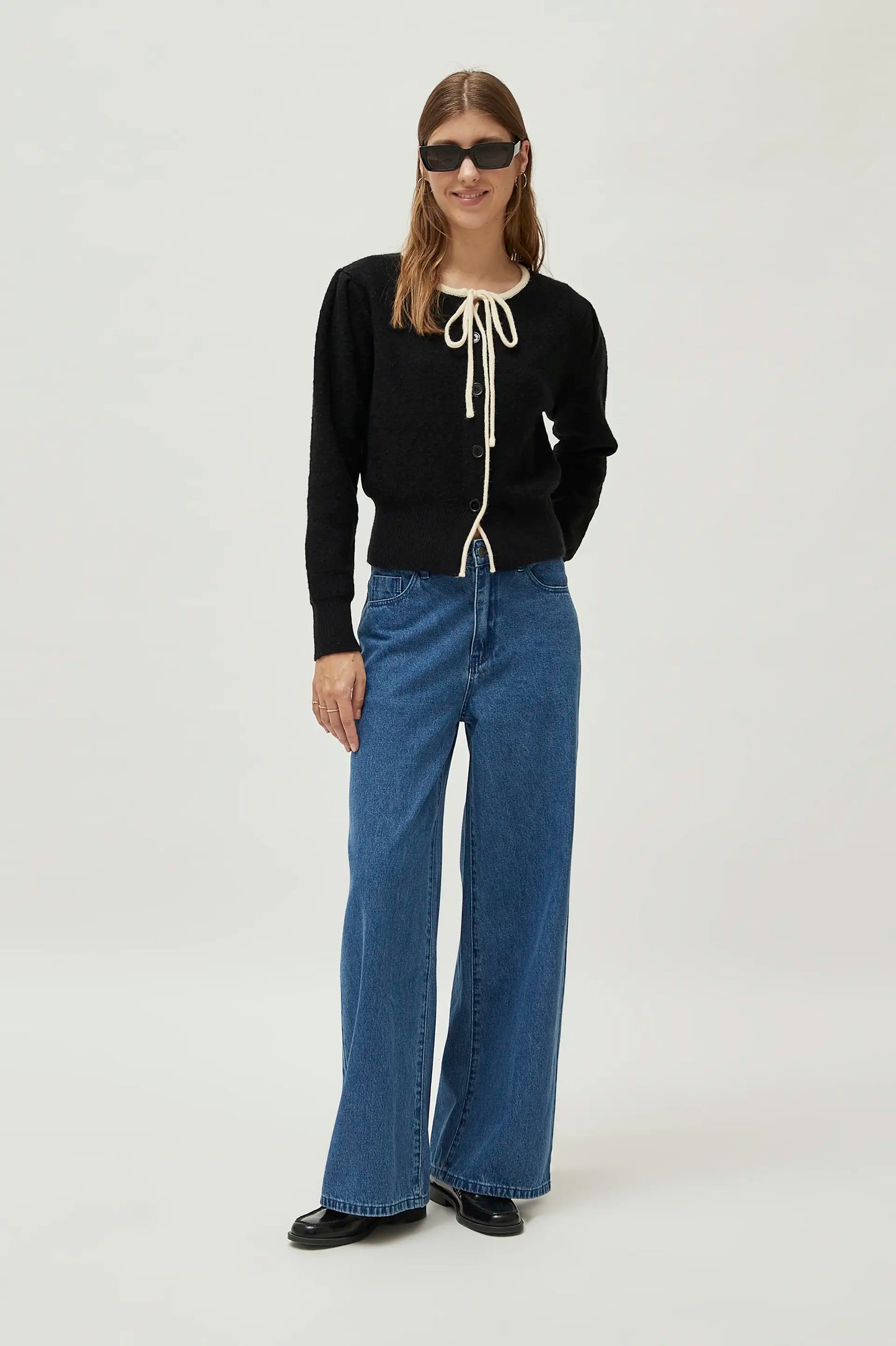 Jeans pernera ancha azul