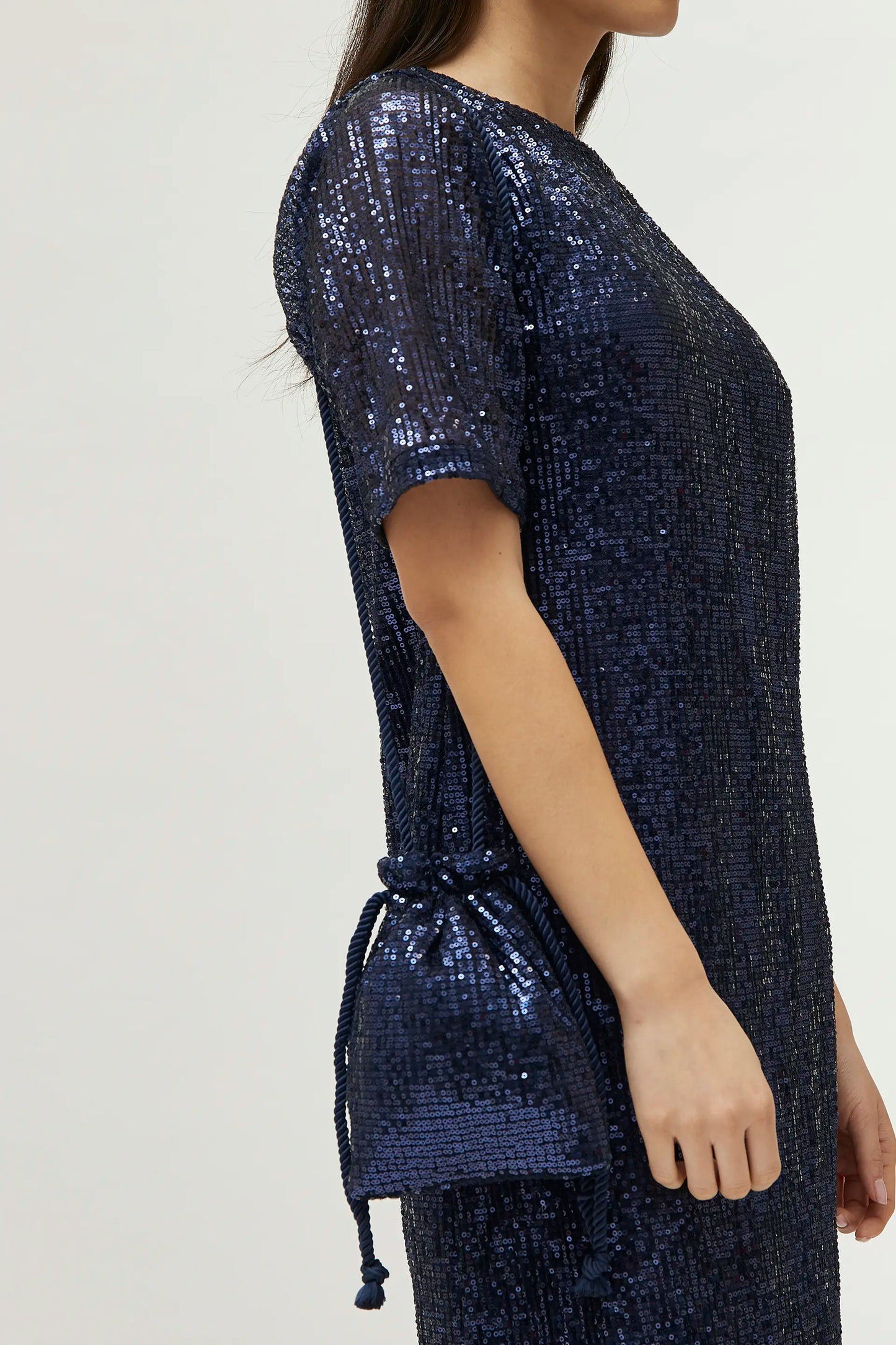 Blue Sequin Tote Bag