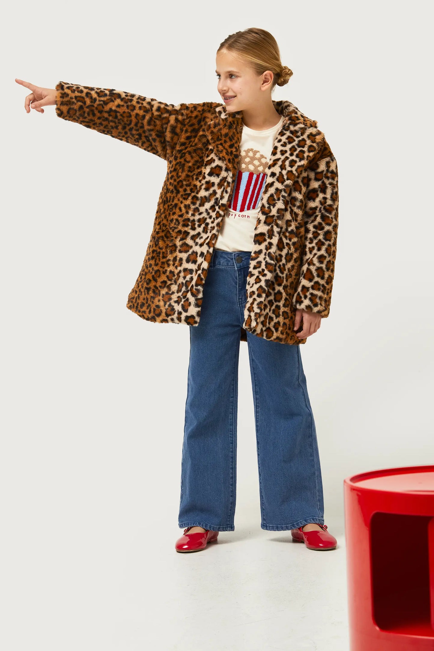 Jeans de niña rectos azules