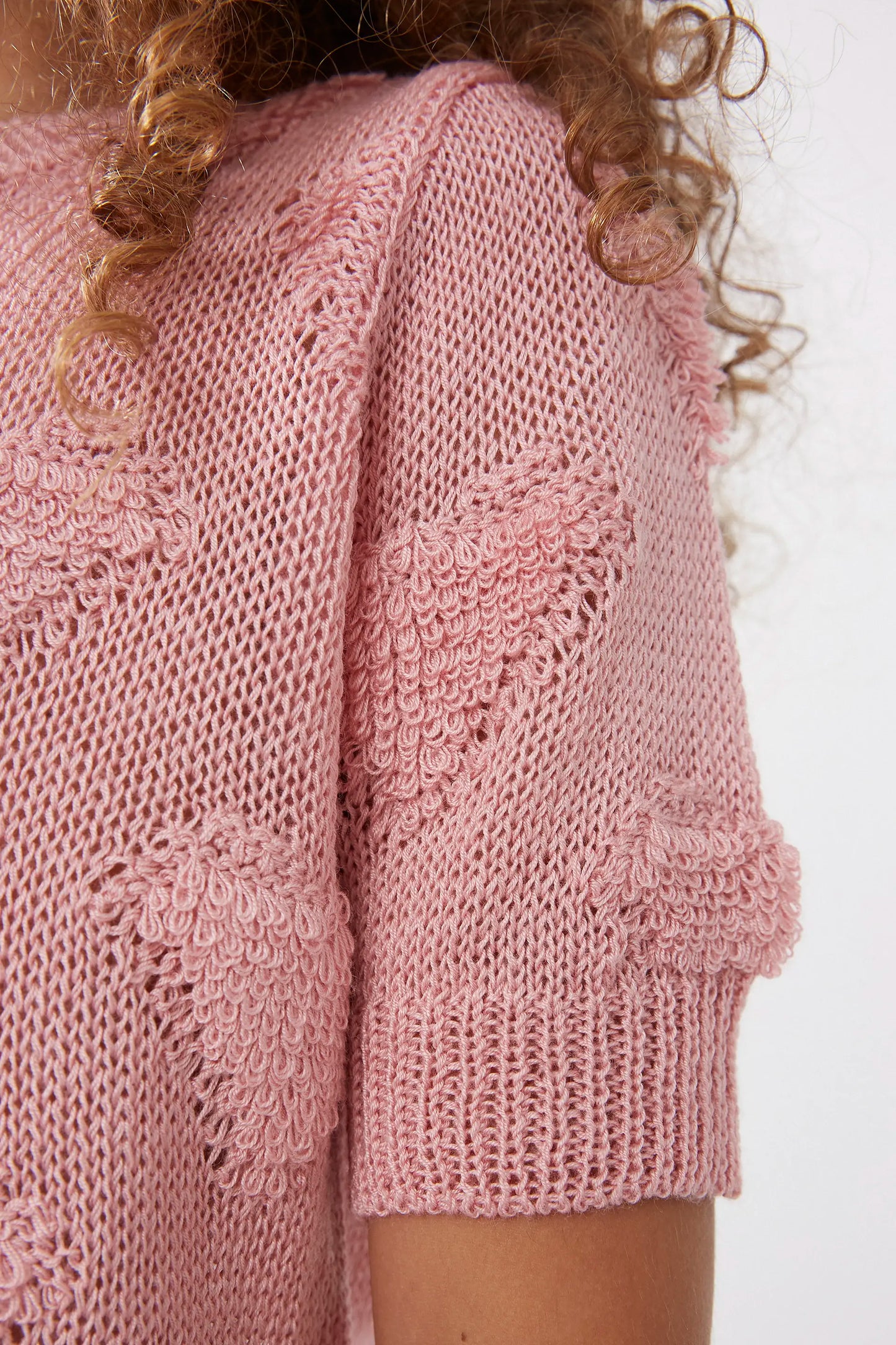 Jersey unisex punto corazones rosa