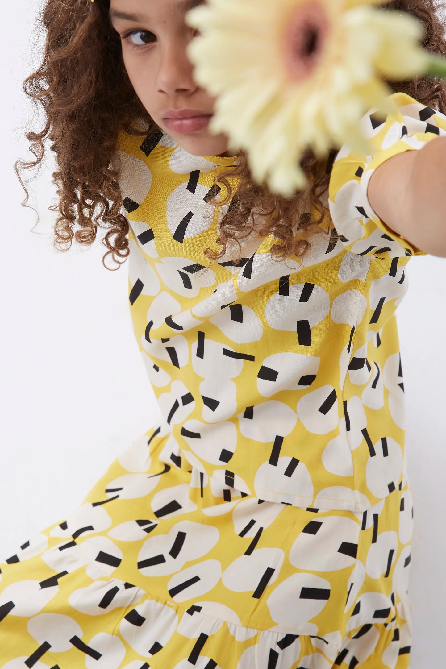 Falda corta de niña estampado Onigiri