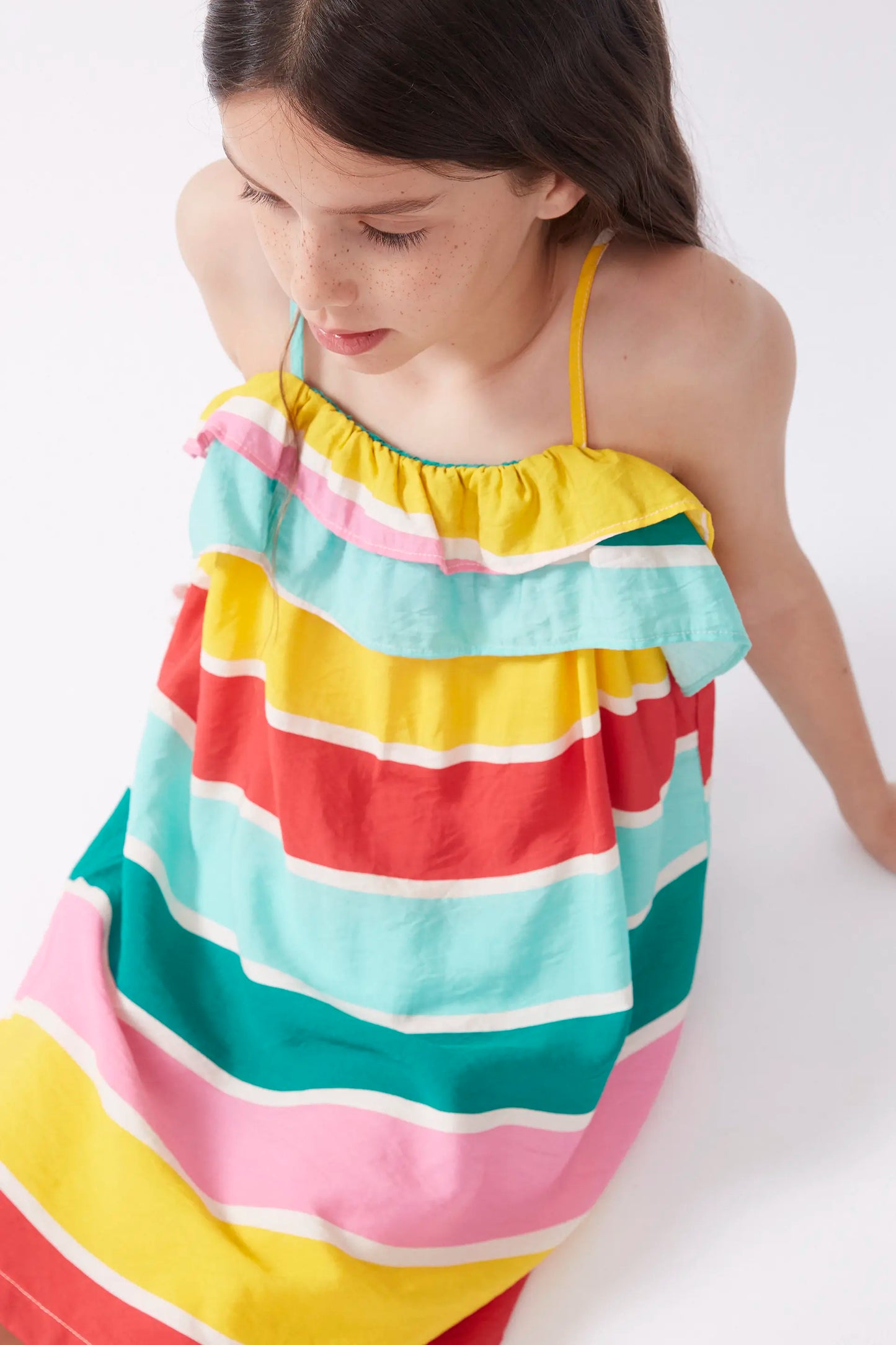Vestido de niña estampado rayas Colour Wave