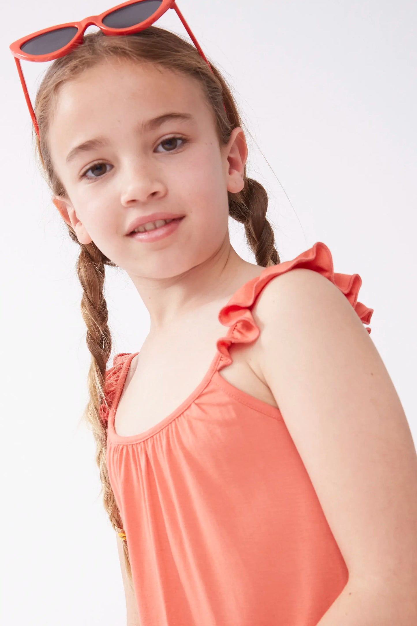Top de niña tirantes rojo