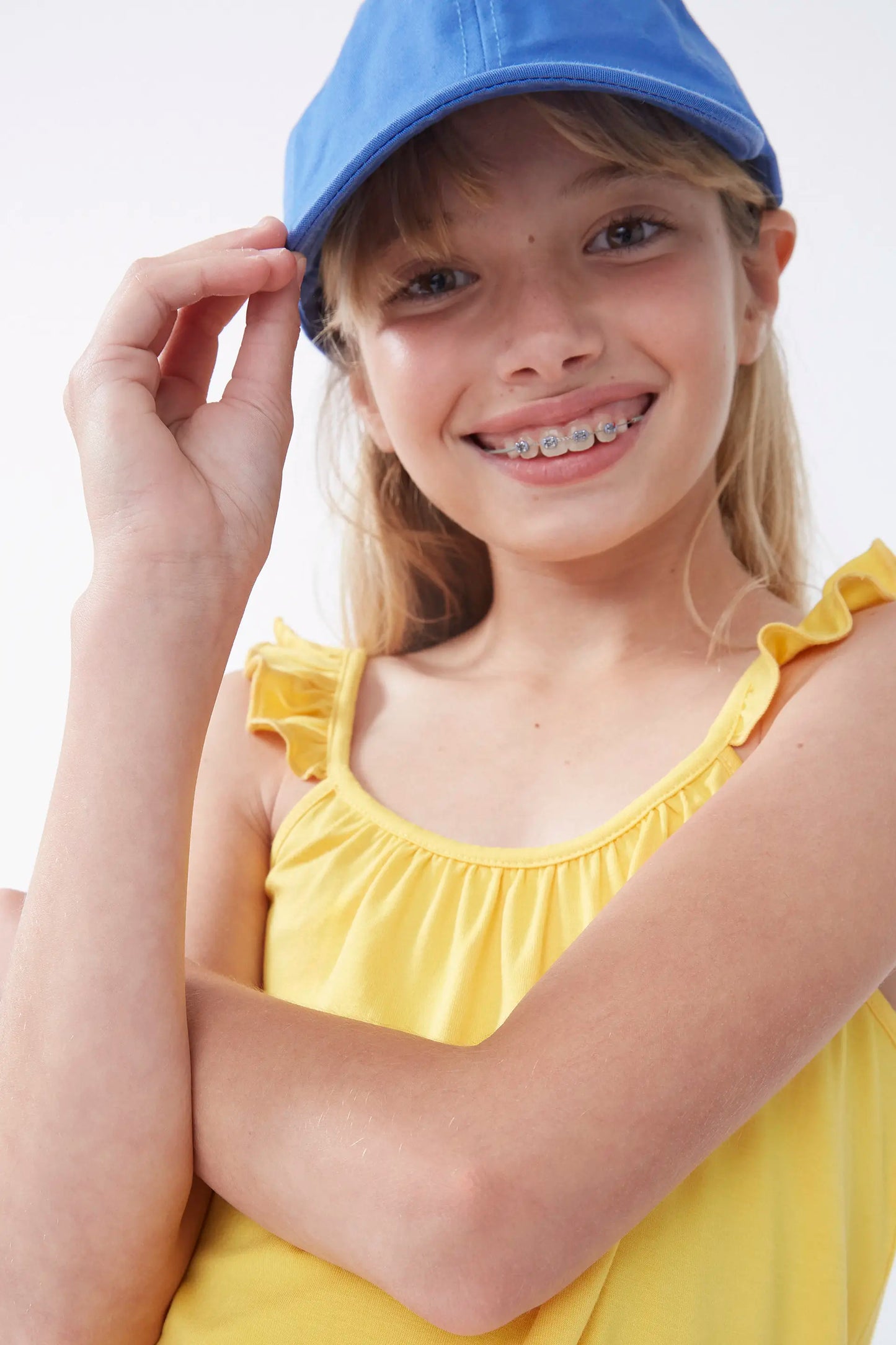 Top de niña tirantes amarillo