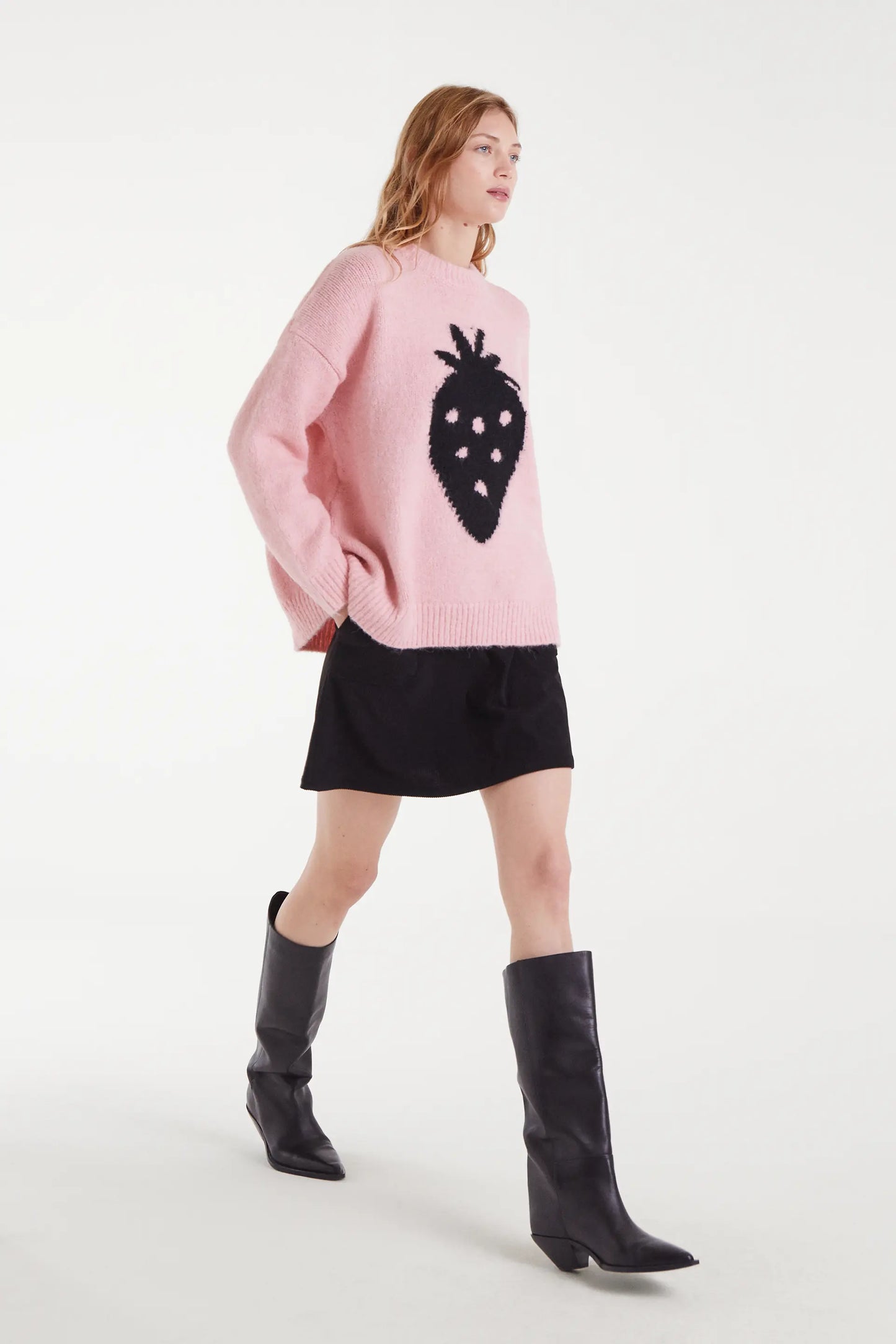 Gonna corta in velluto a coste nero