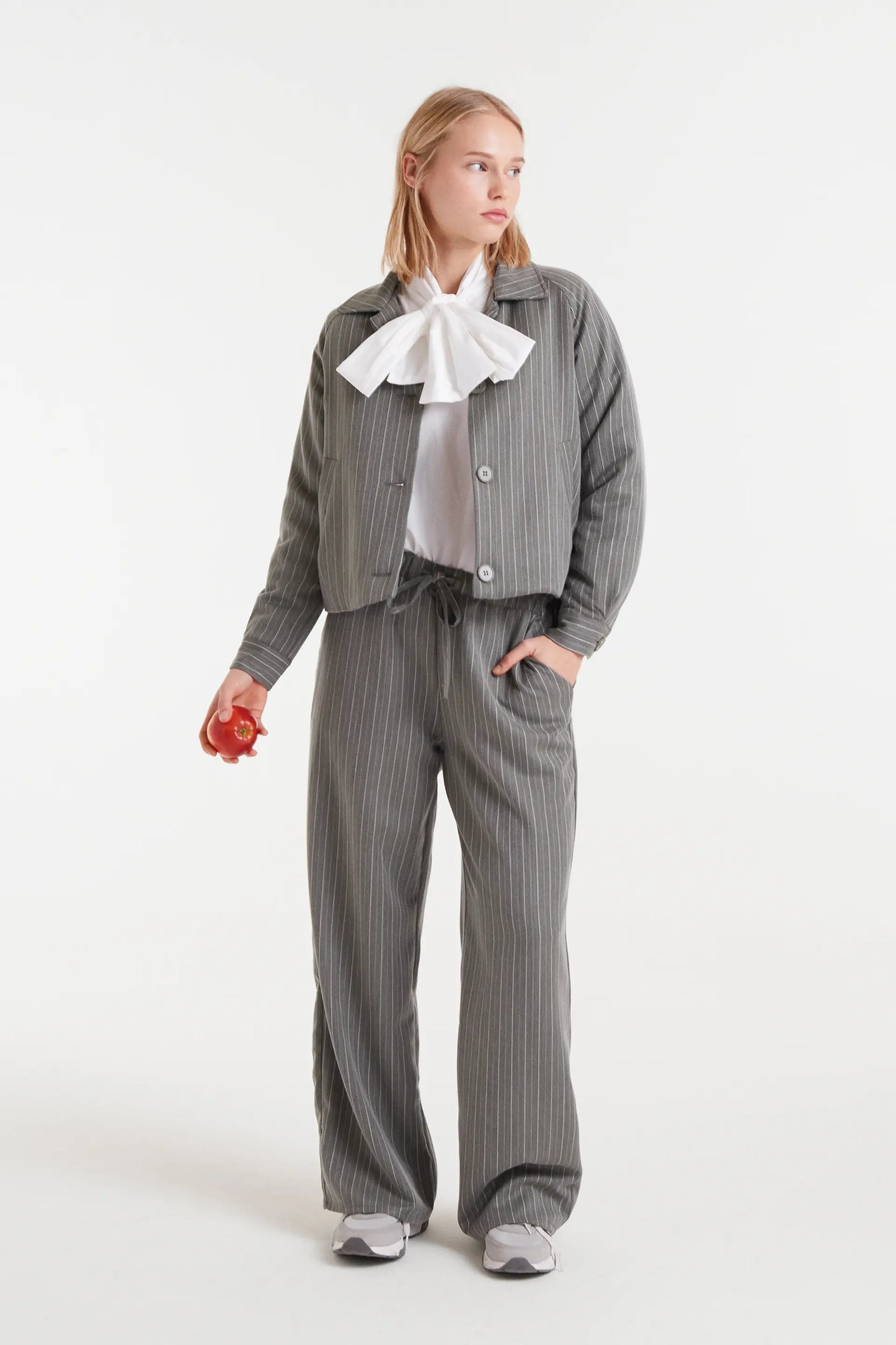 Camisa 100% algodón lazada blanco