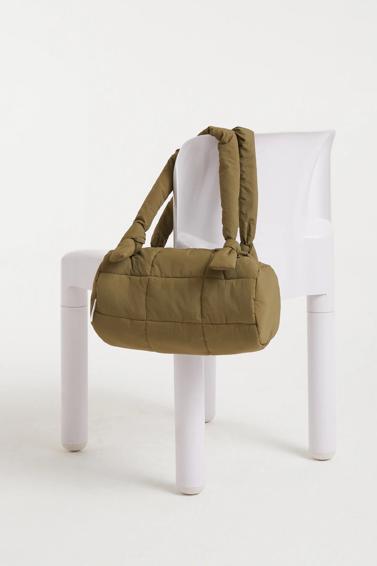 Green quilted shoulder bag