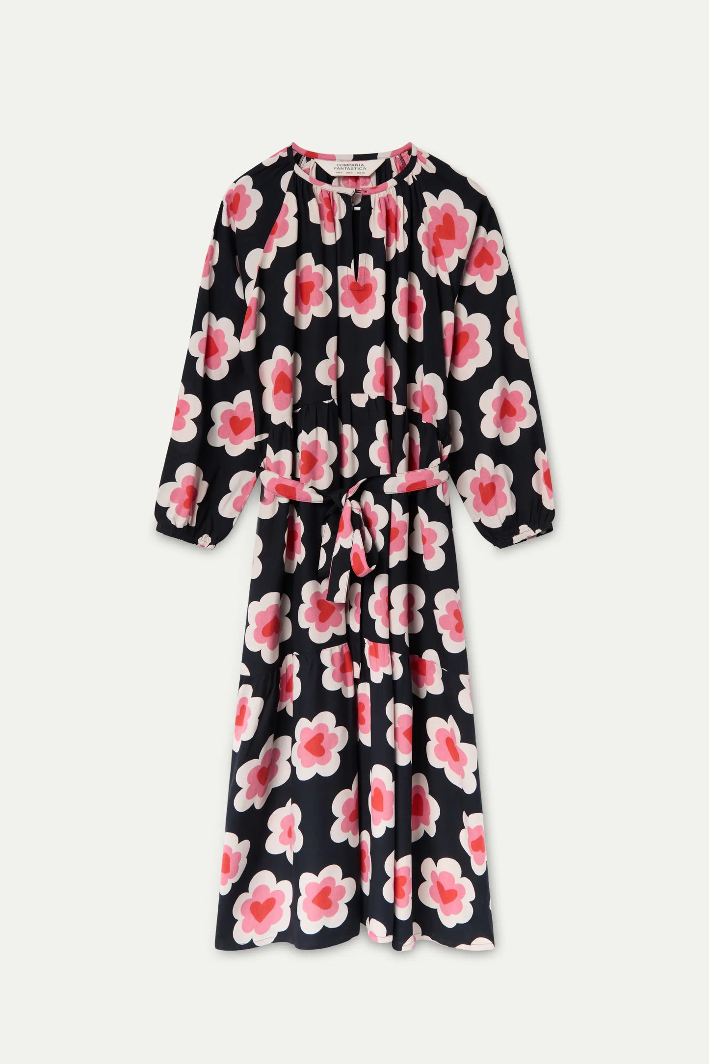 Vestido midi con estampado Sweatheart