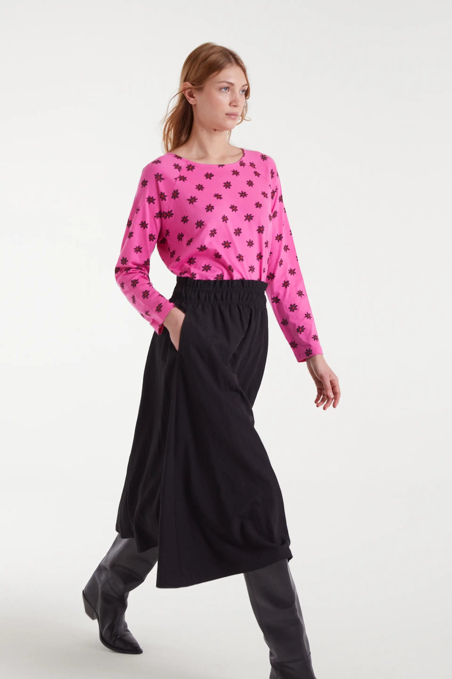 T-shirt 100% cotone con stampa Daisy