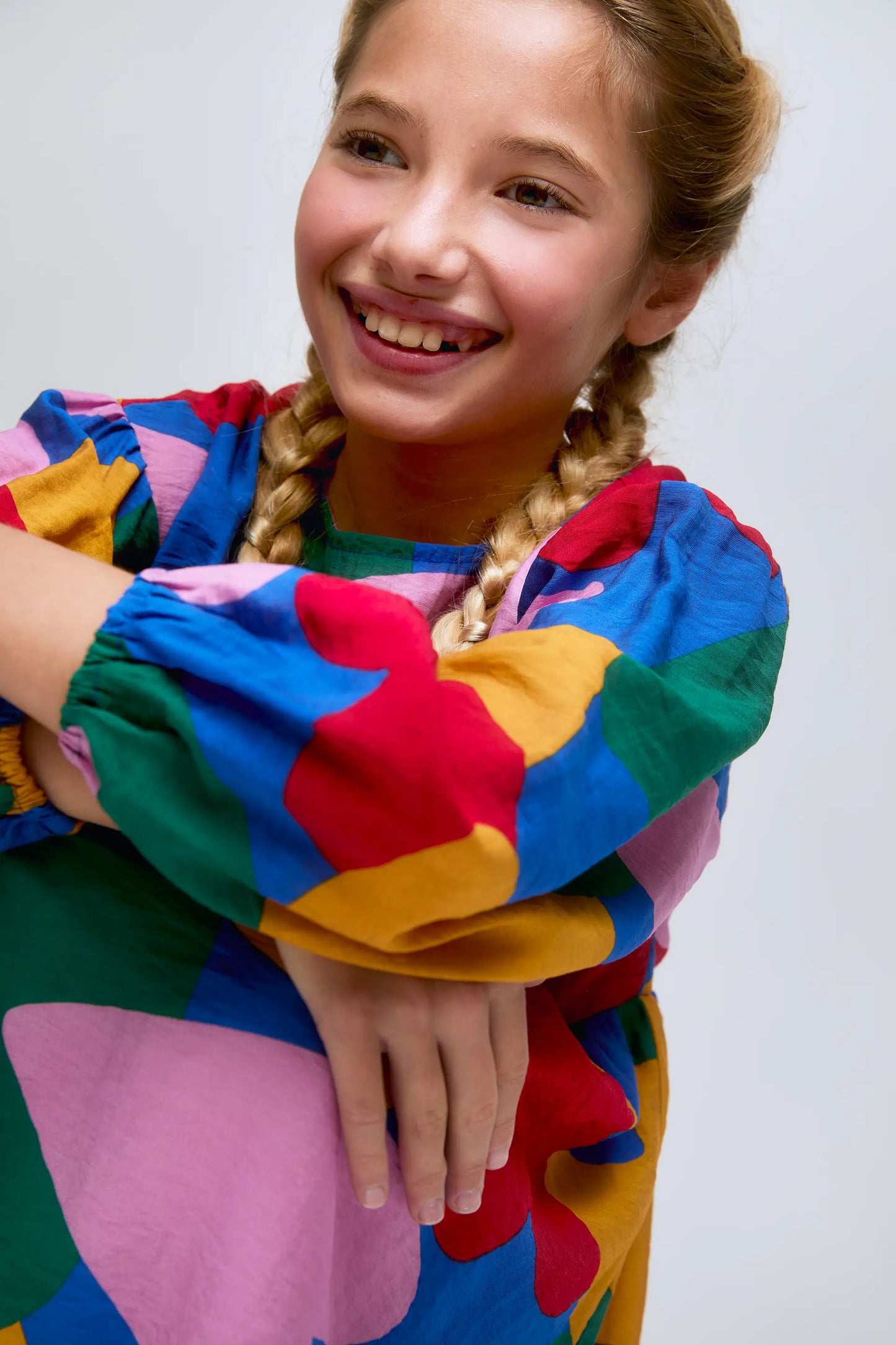 Cupid print short girl's dress