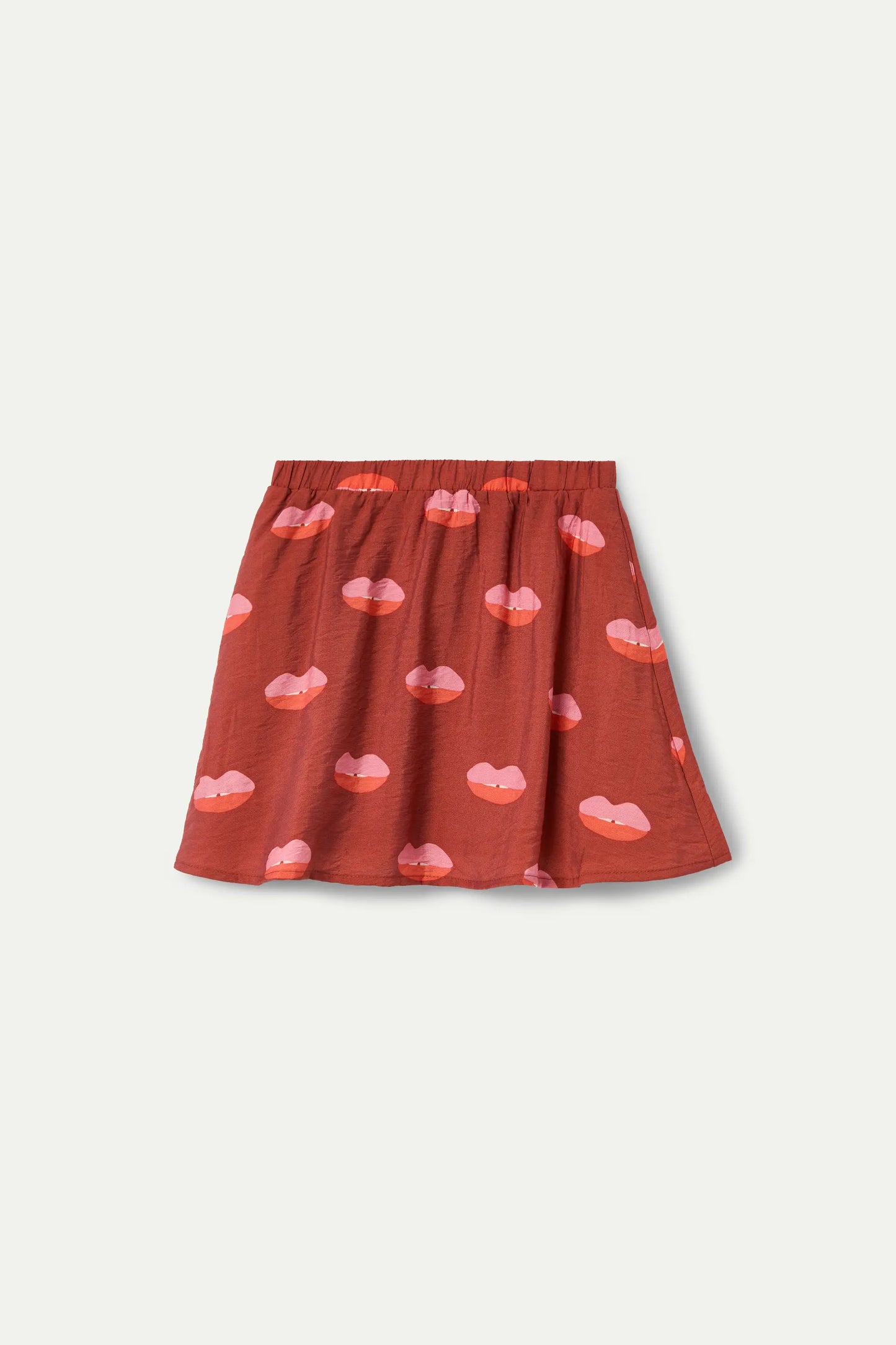 Falda corta de niña con estampado Lips