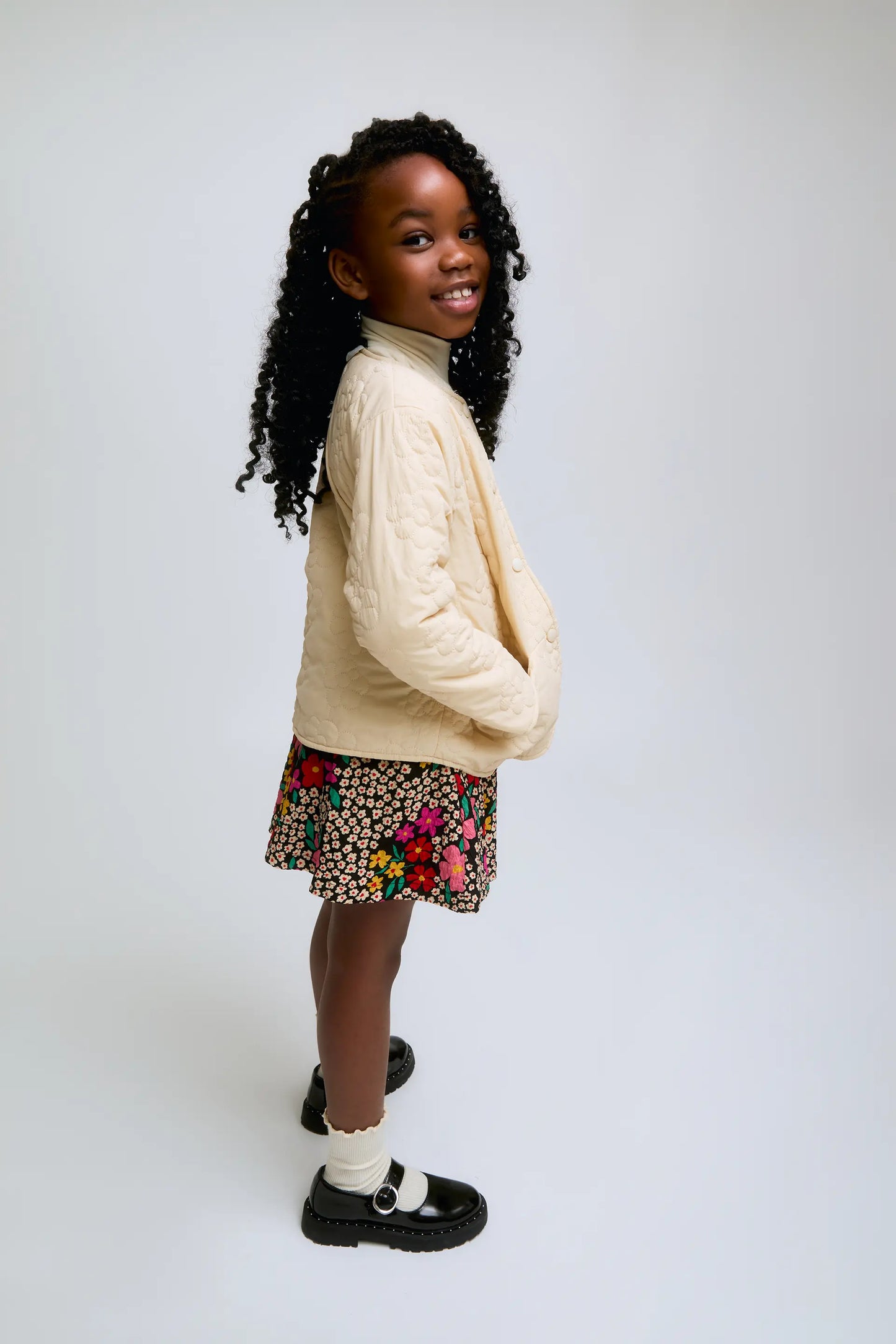 Giardino floral print girl's short skirt