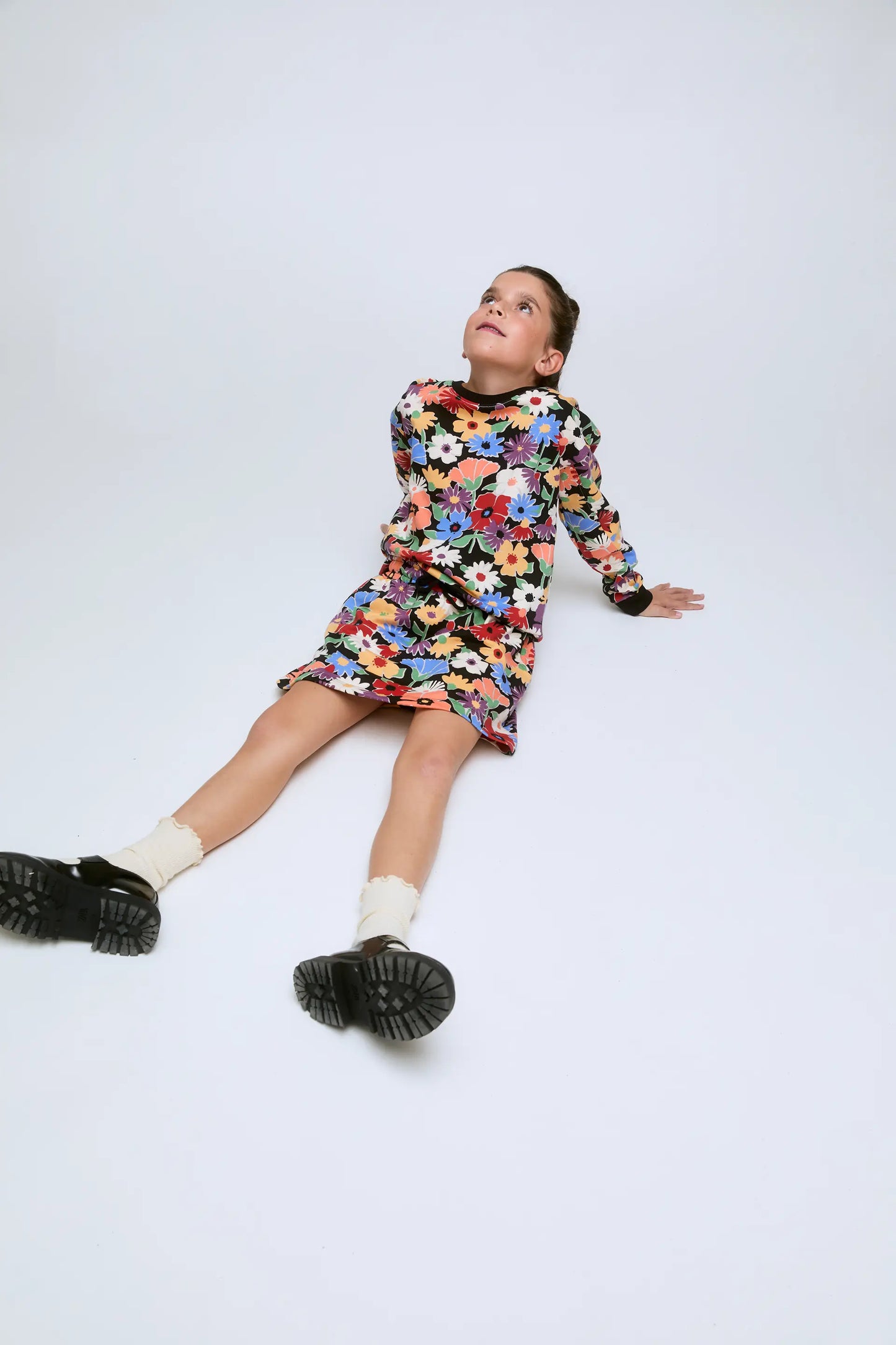 Gonna corta da bambina con stampa floreale Hampton e elastico in vita.