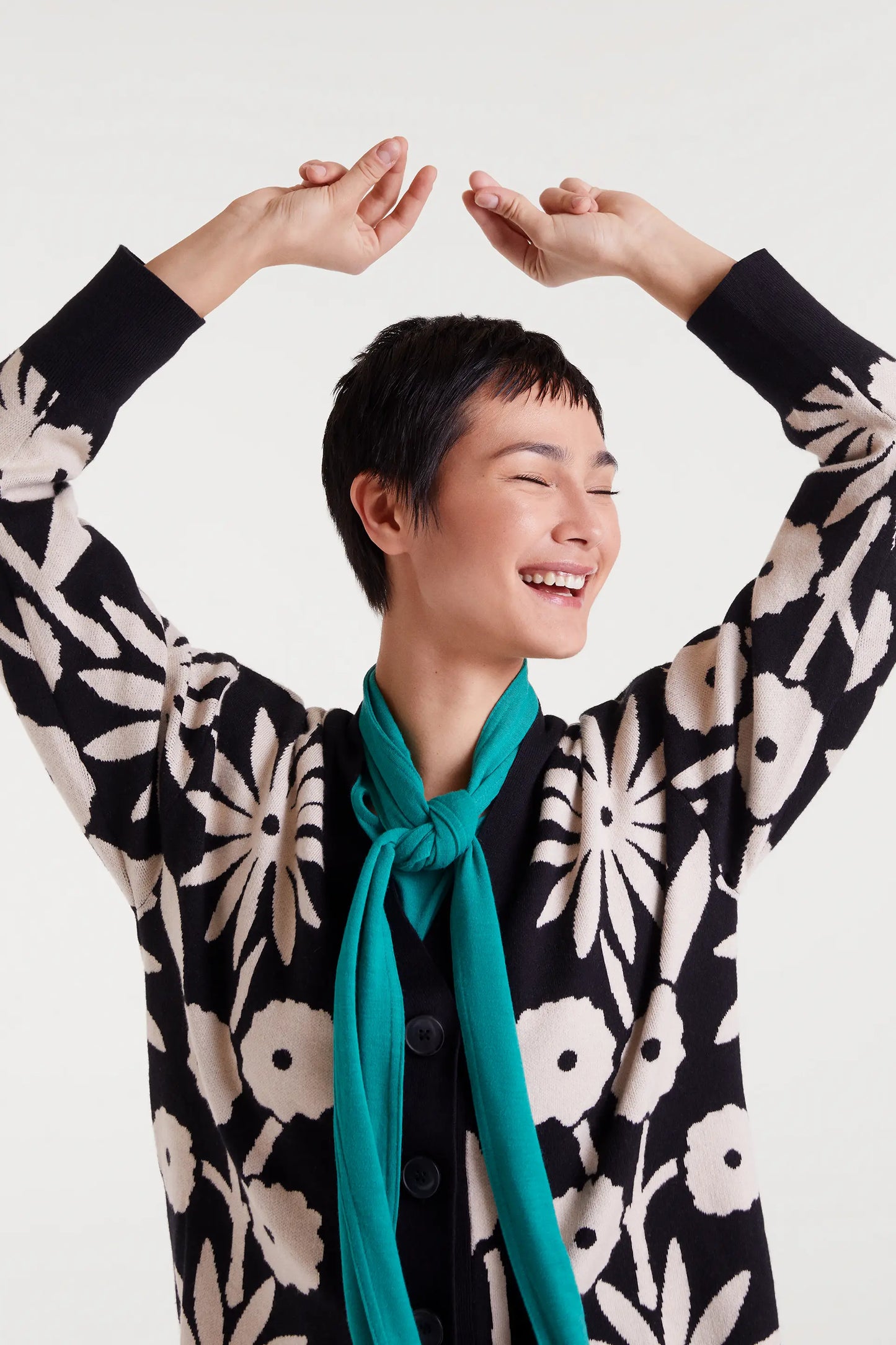 Giacca jacquard con stampa tofu