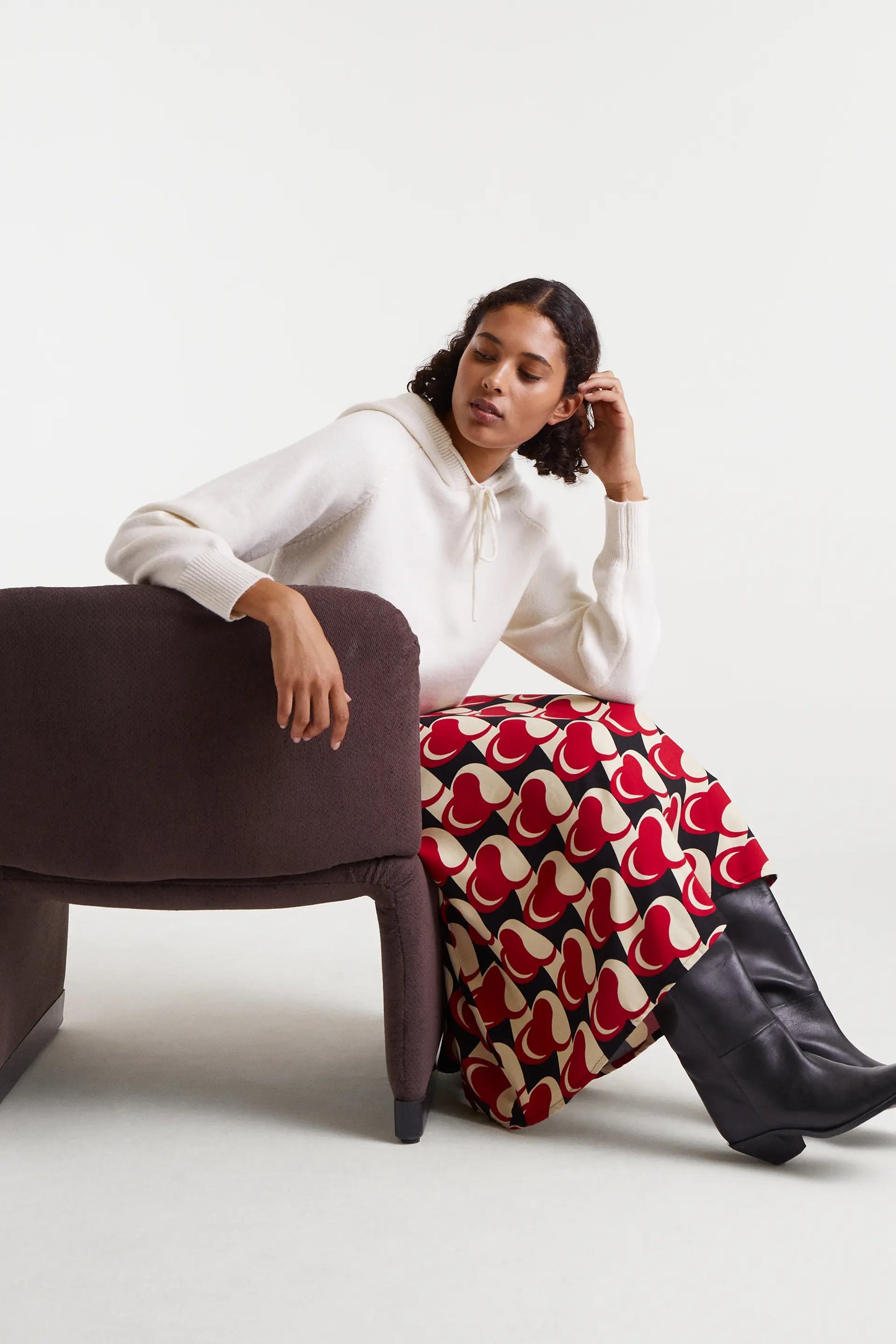 Jersey sudadera punto fino blanco