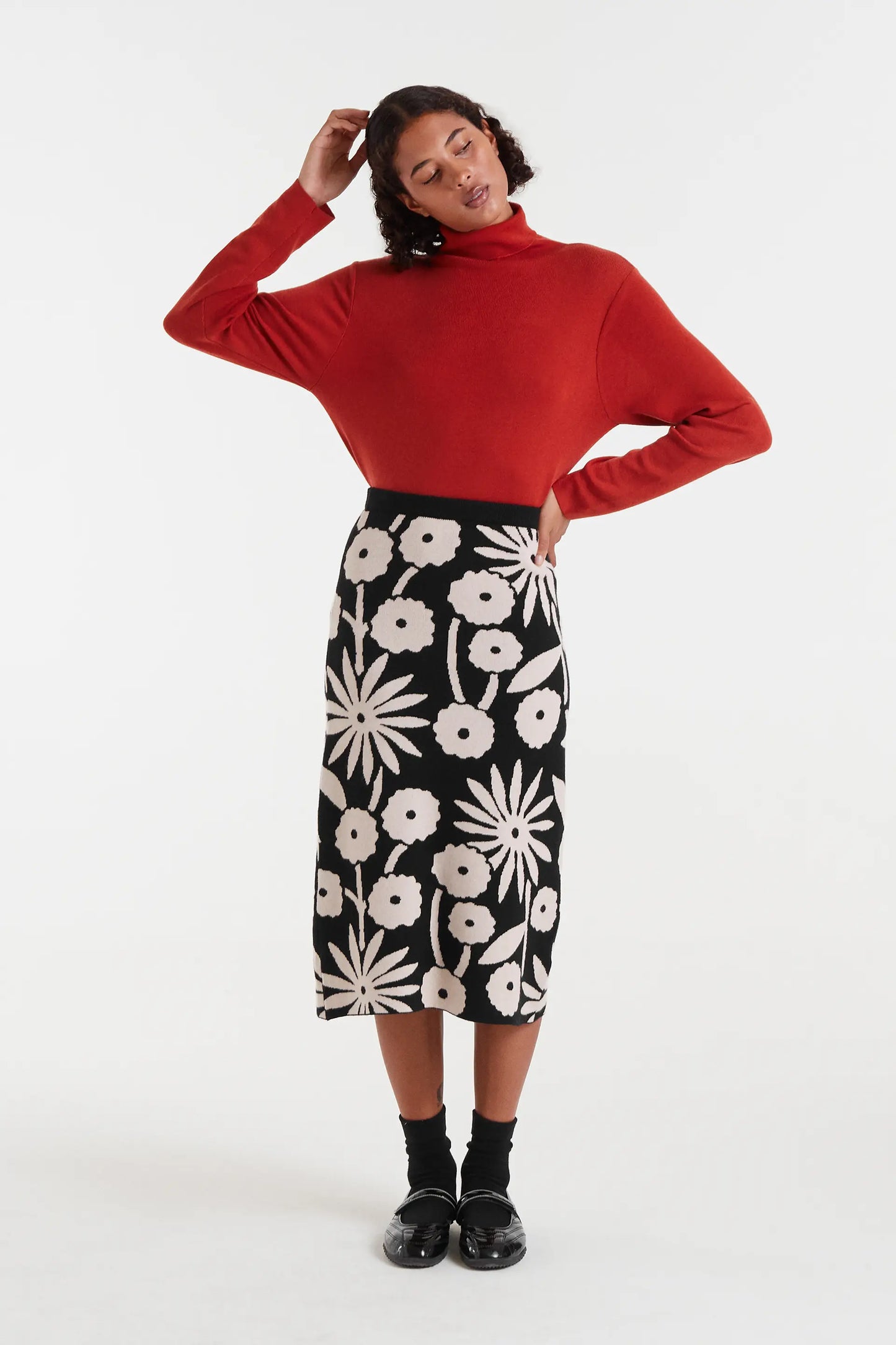 Maglia fine color ruggine