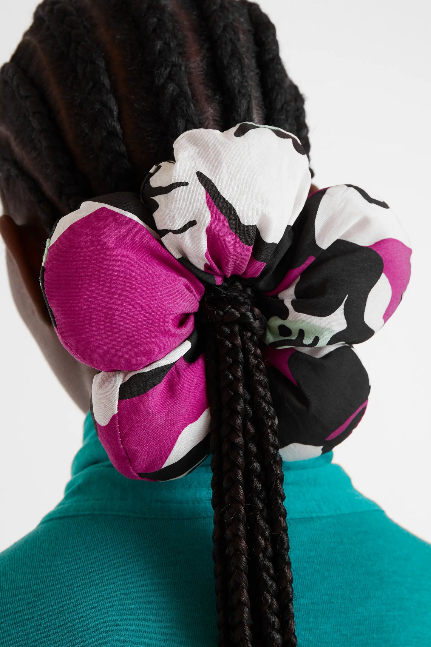 Scrunchie a forma di fiore Vivid Viola