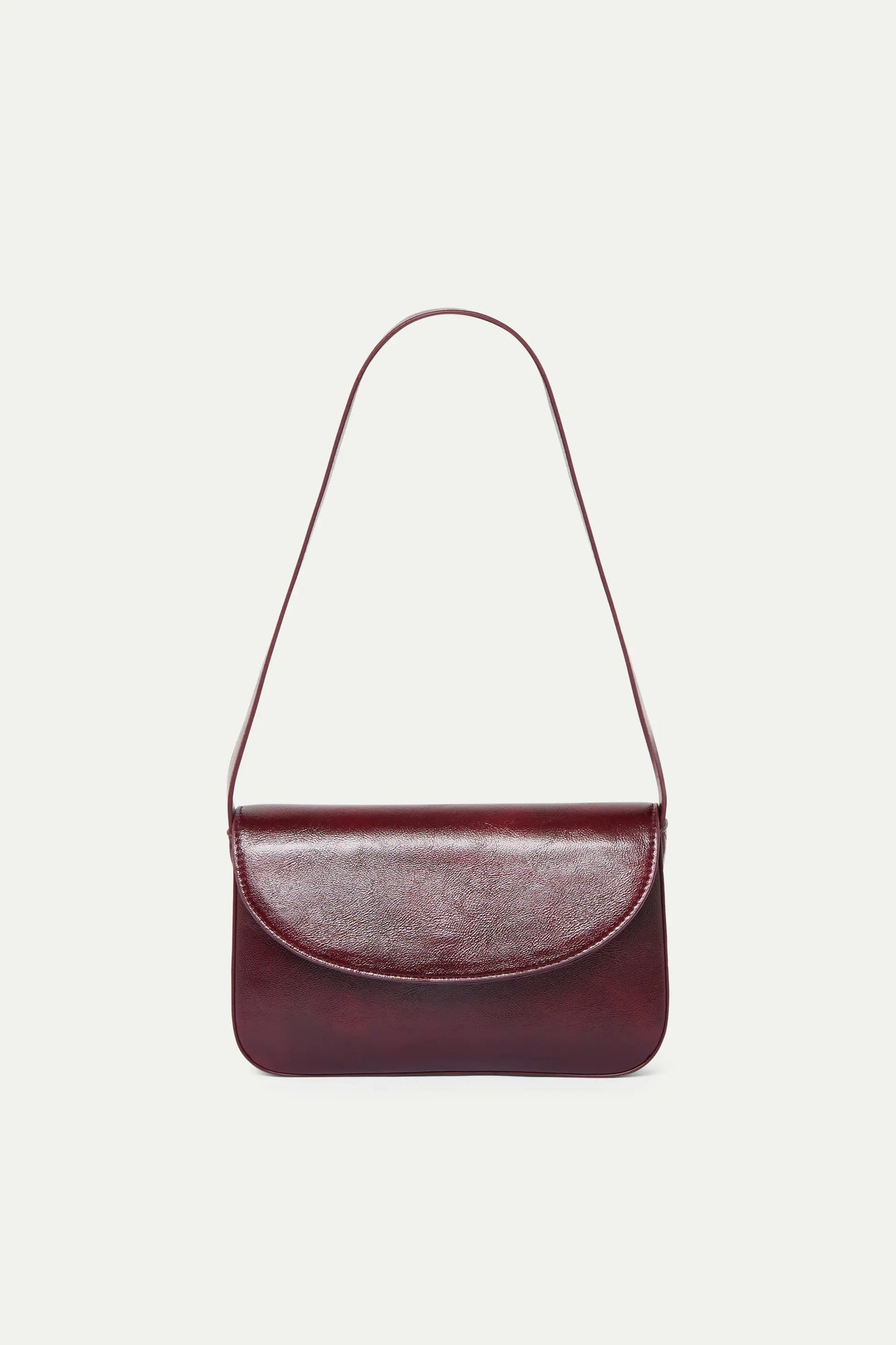 Bolso de hombro cuero sintético Burgundy