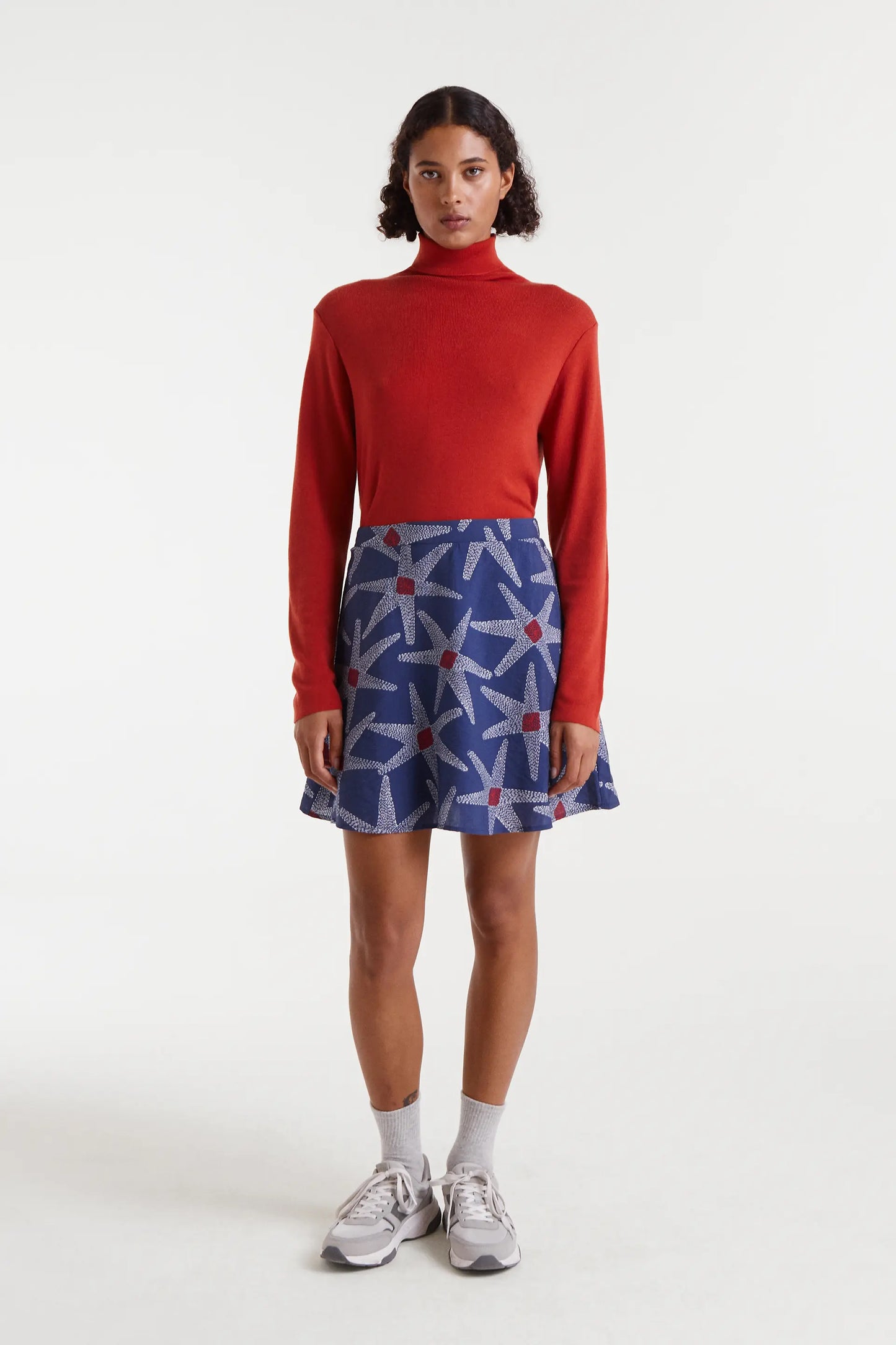 Short skirt with Starship print