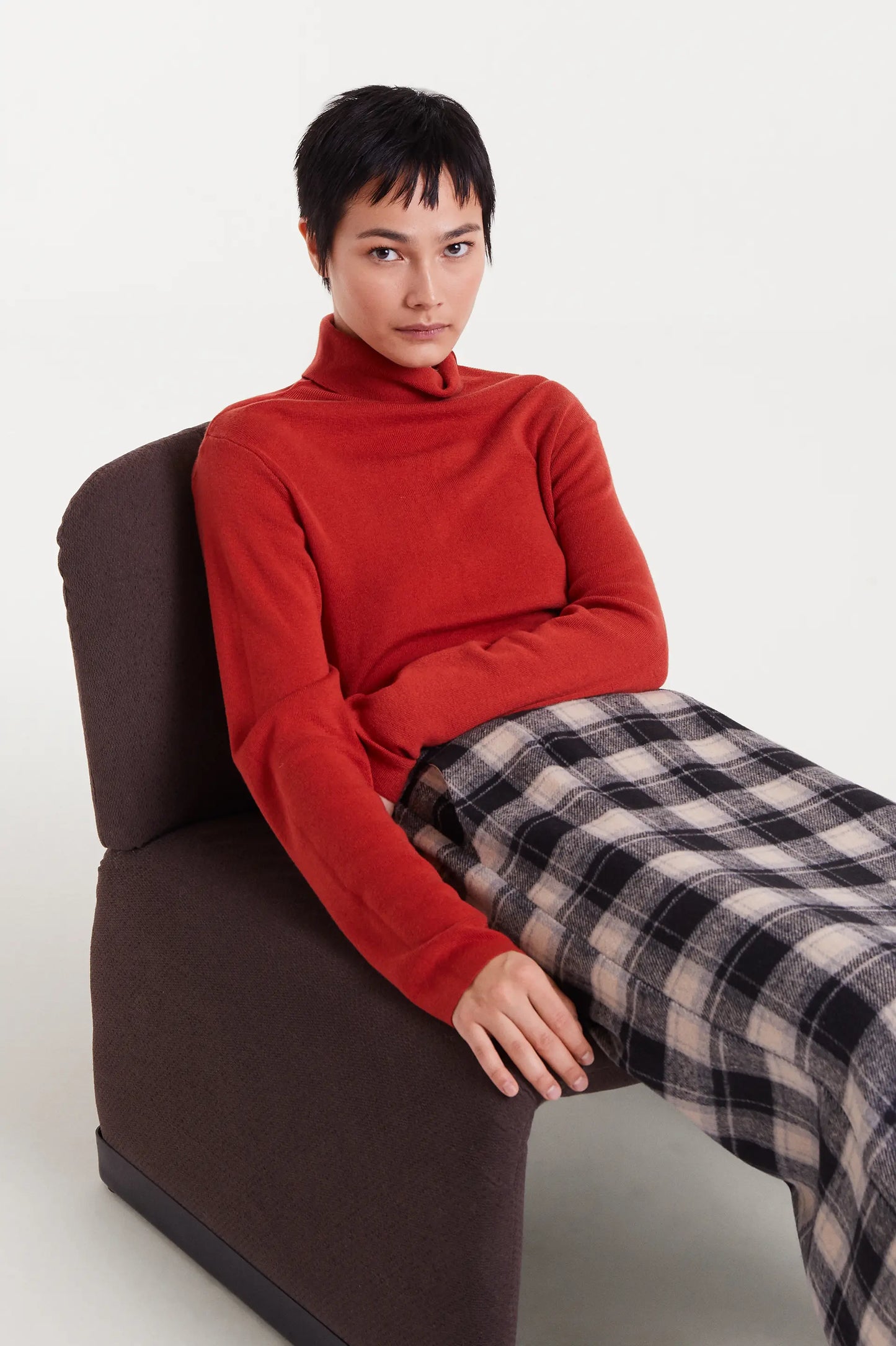 Falda con estampado Black Checks