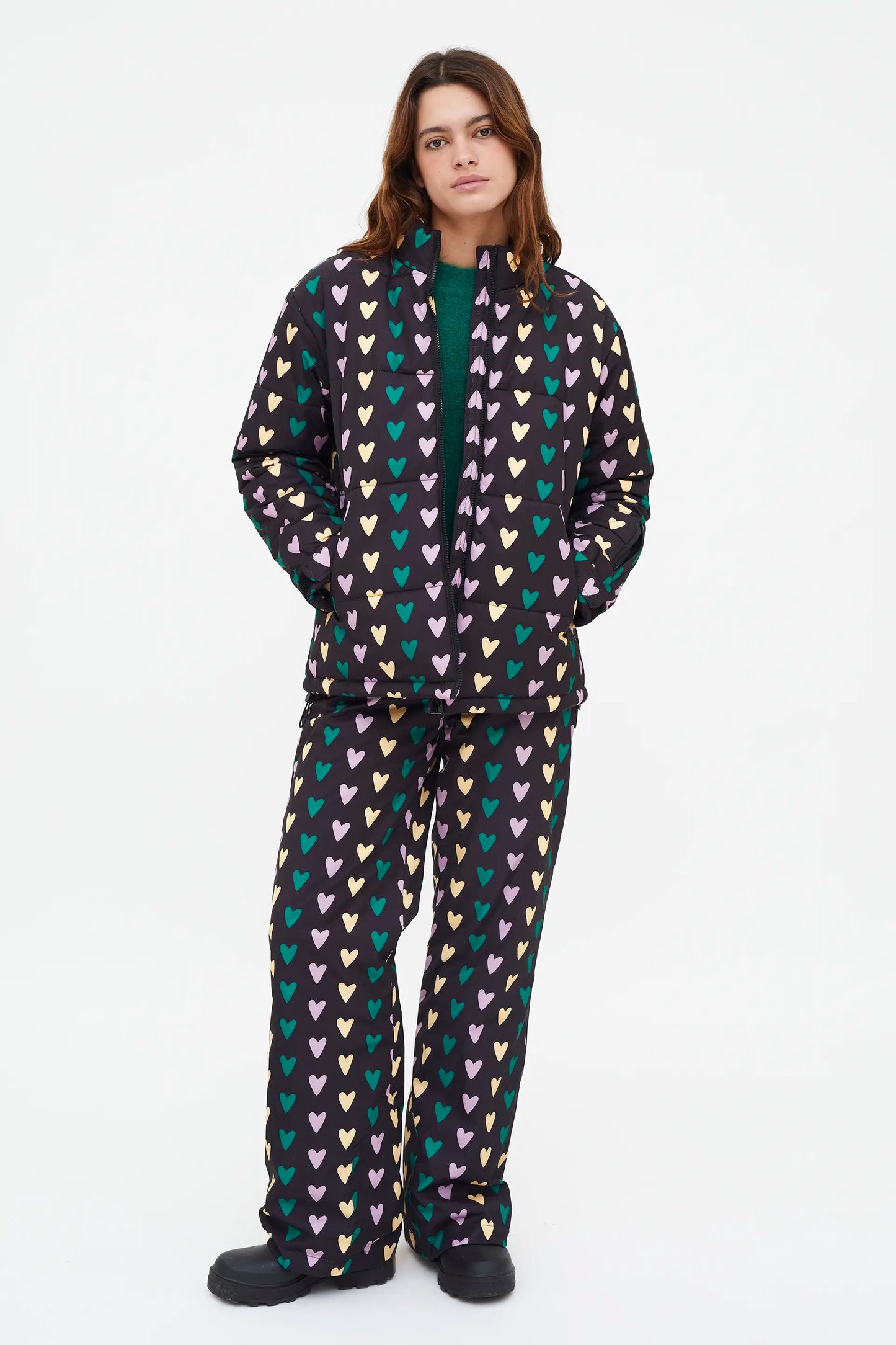 Cappotto corto con stampa Cupid Lines