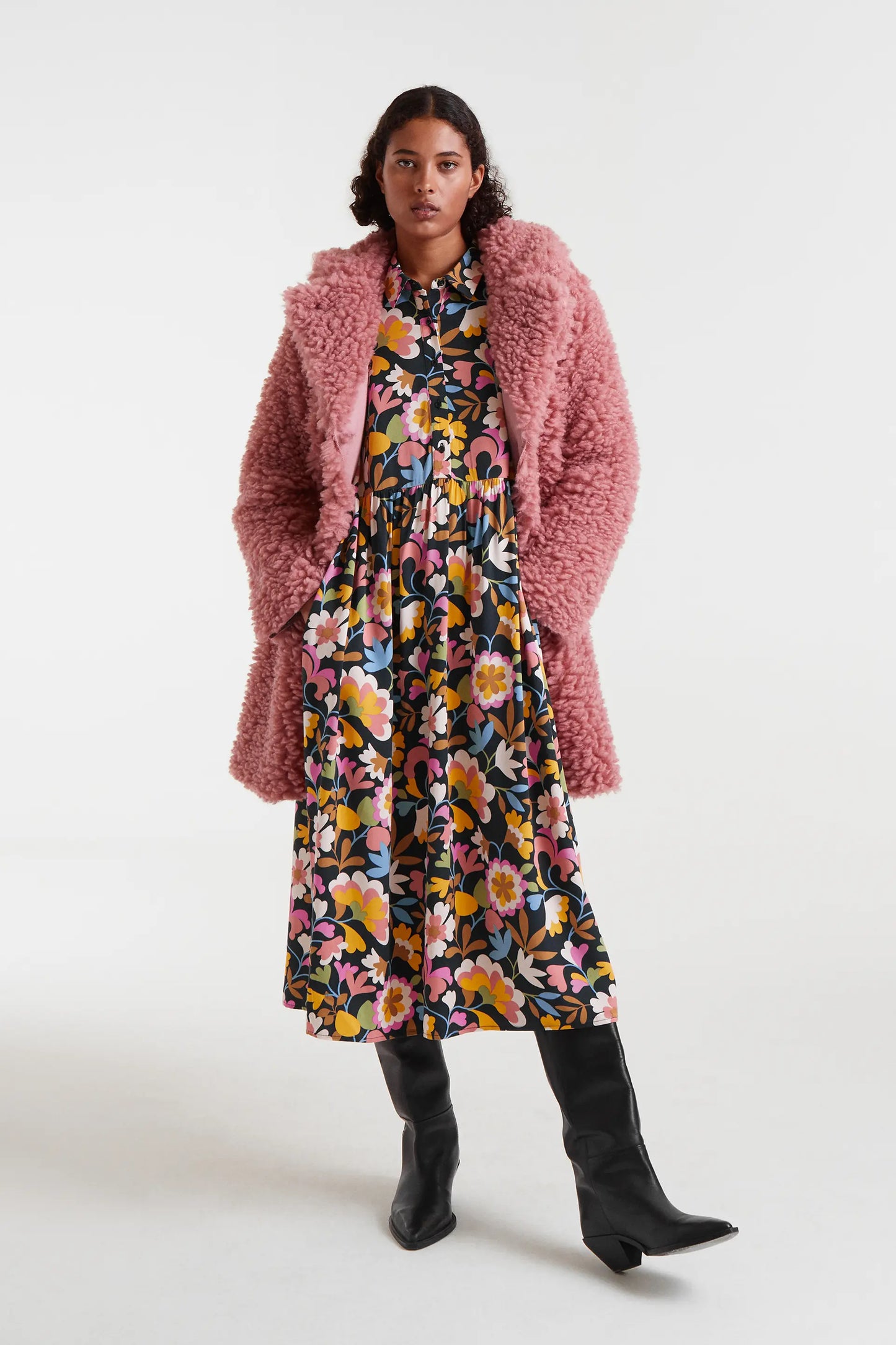 Abito midi con stampa Baboushka