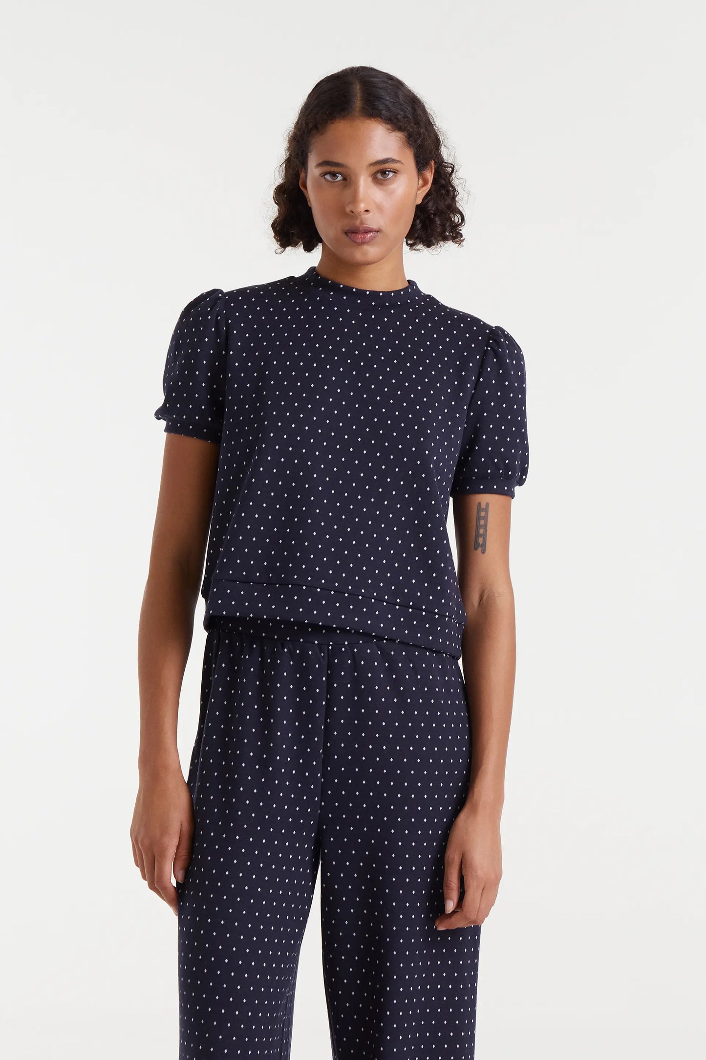 Camiseta jacquard con estampado Super Mini Dots