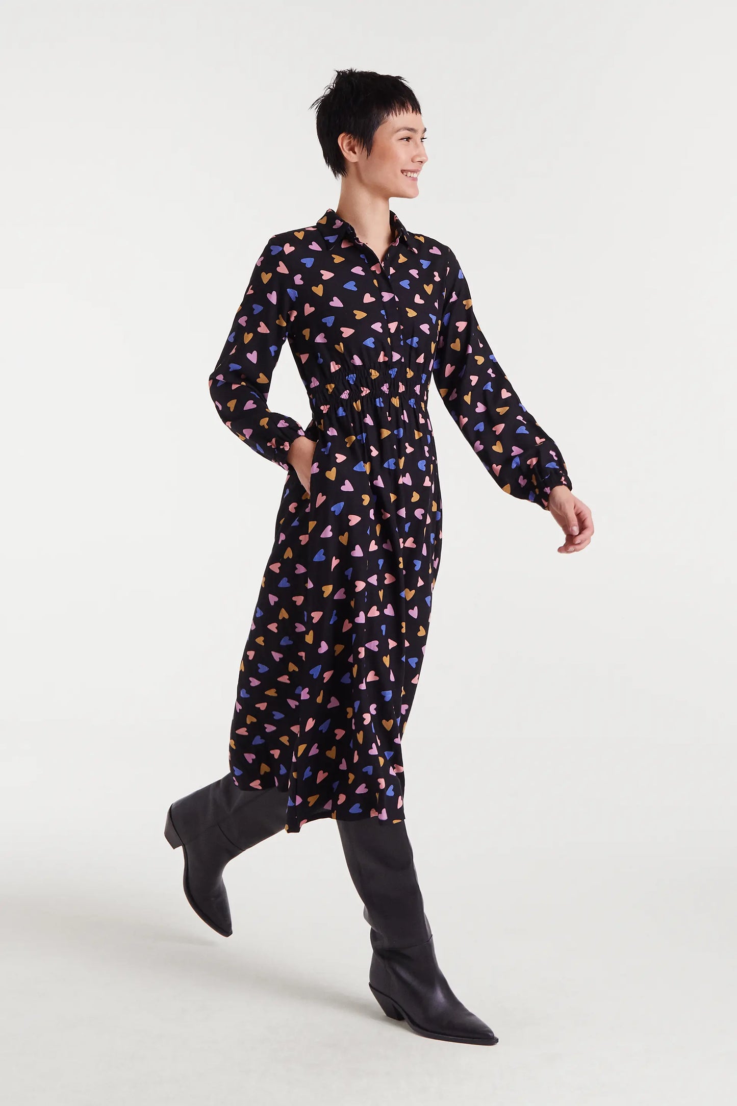 Potpourri print midi dress