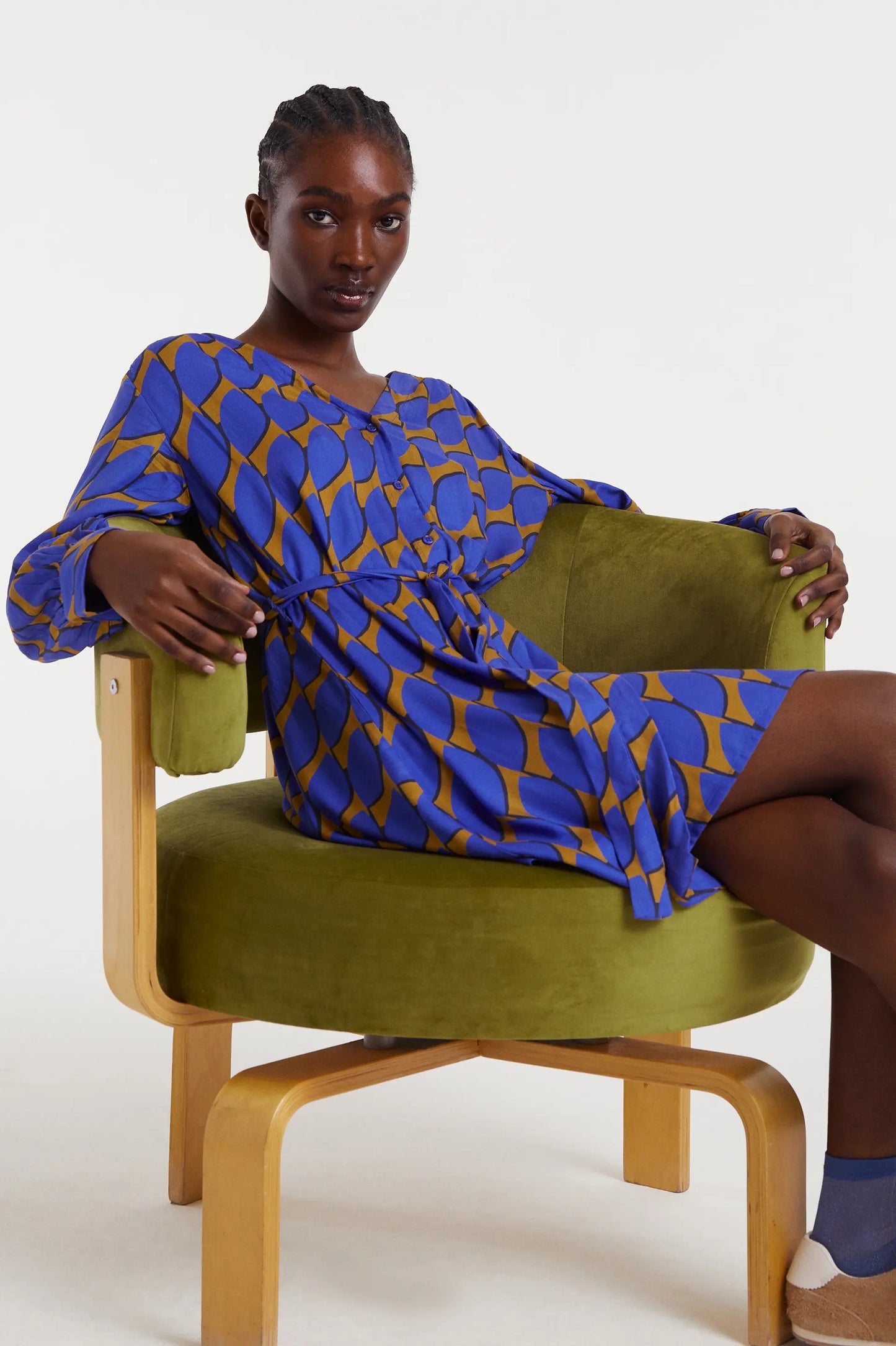 Abito corto con stampa grande Skouros