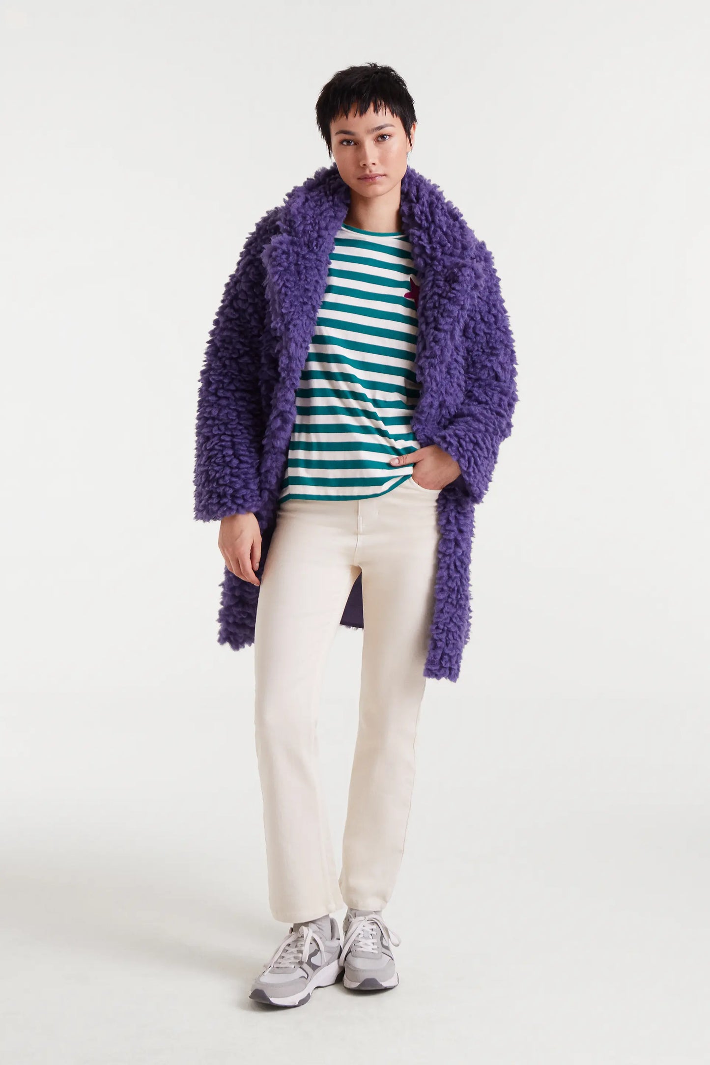 Camiseta de rayas 100% algodón con bordado estrella