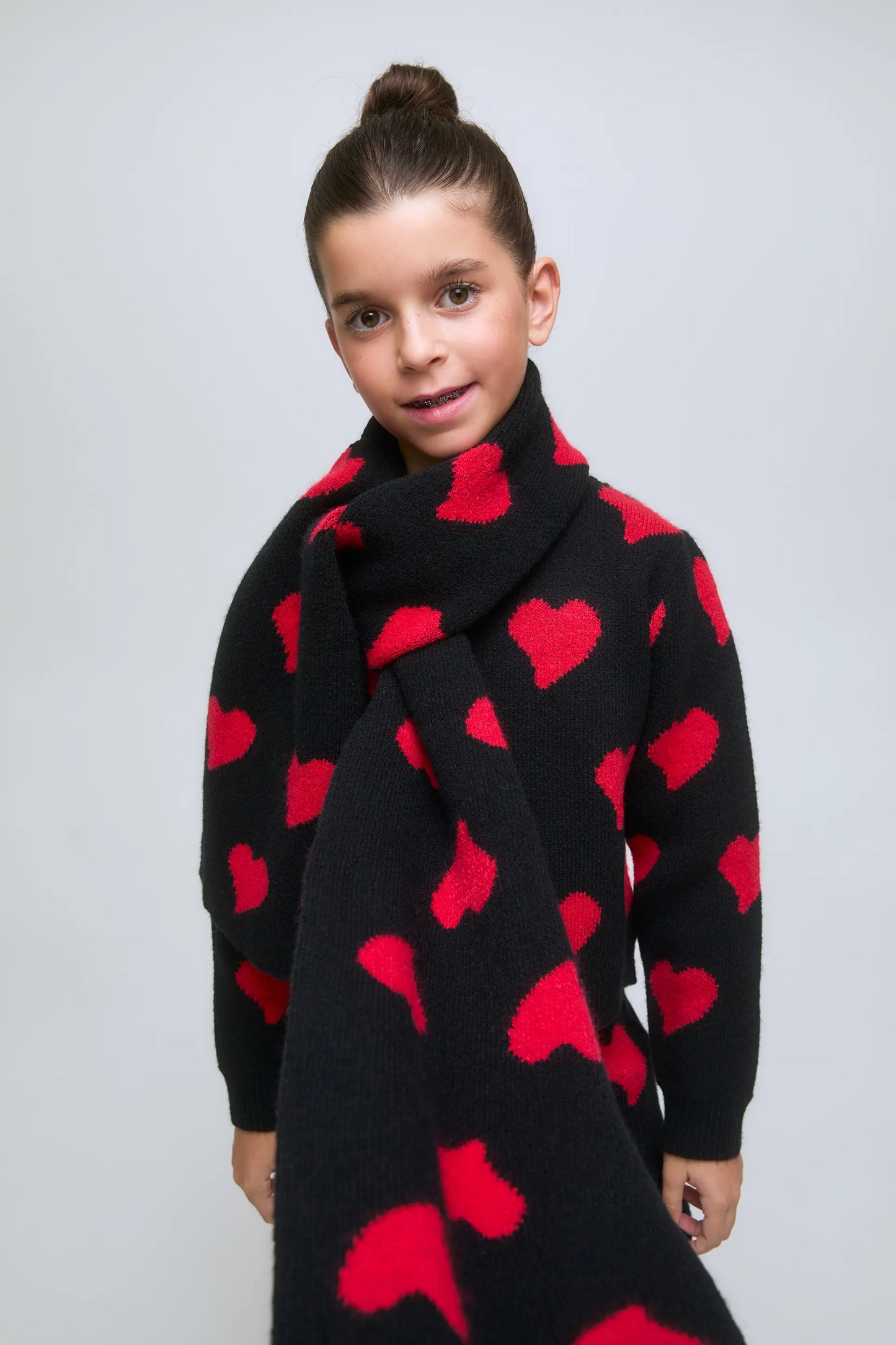 Bufanda de niña con estampado Heart Attack