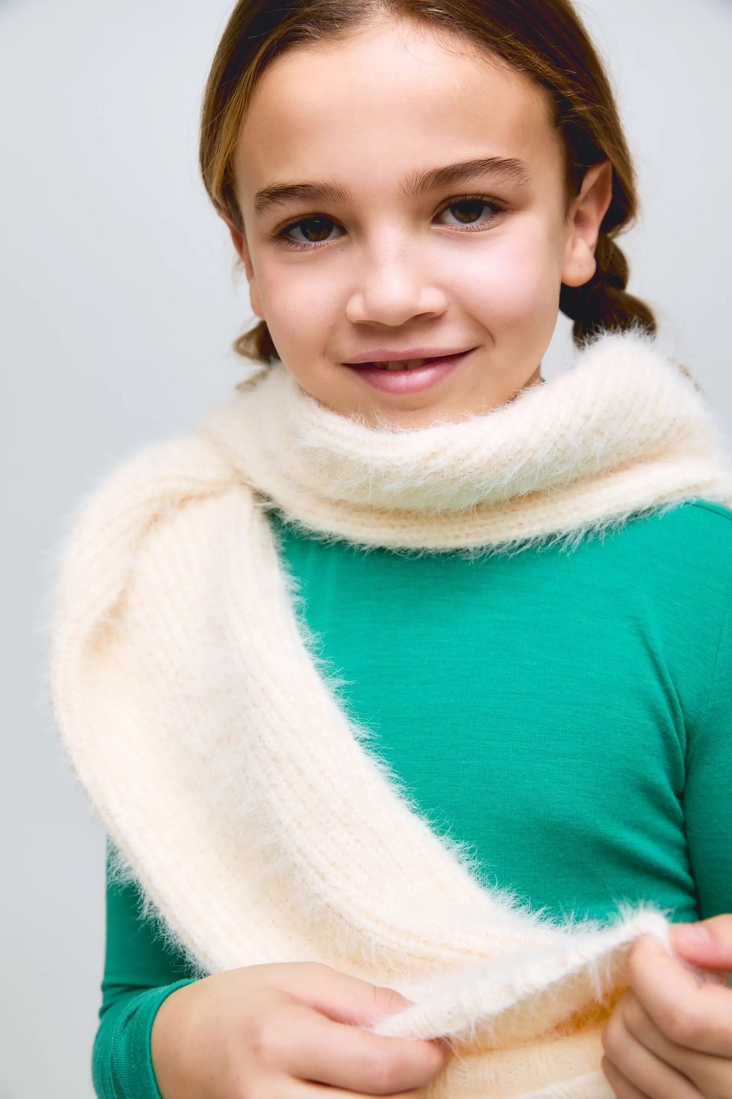 Turquoise turtleneck girl's sweater