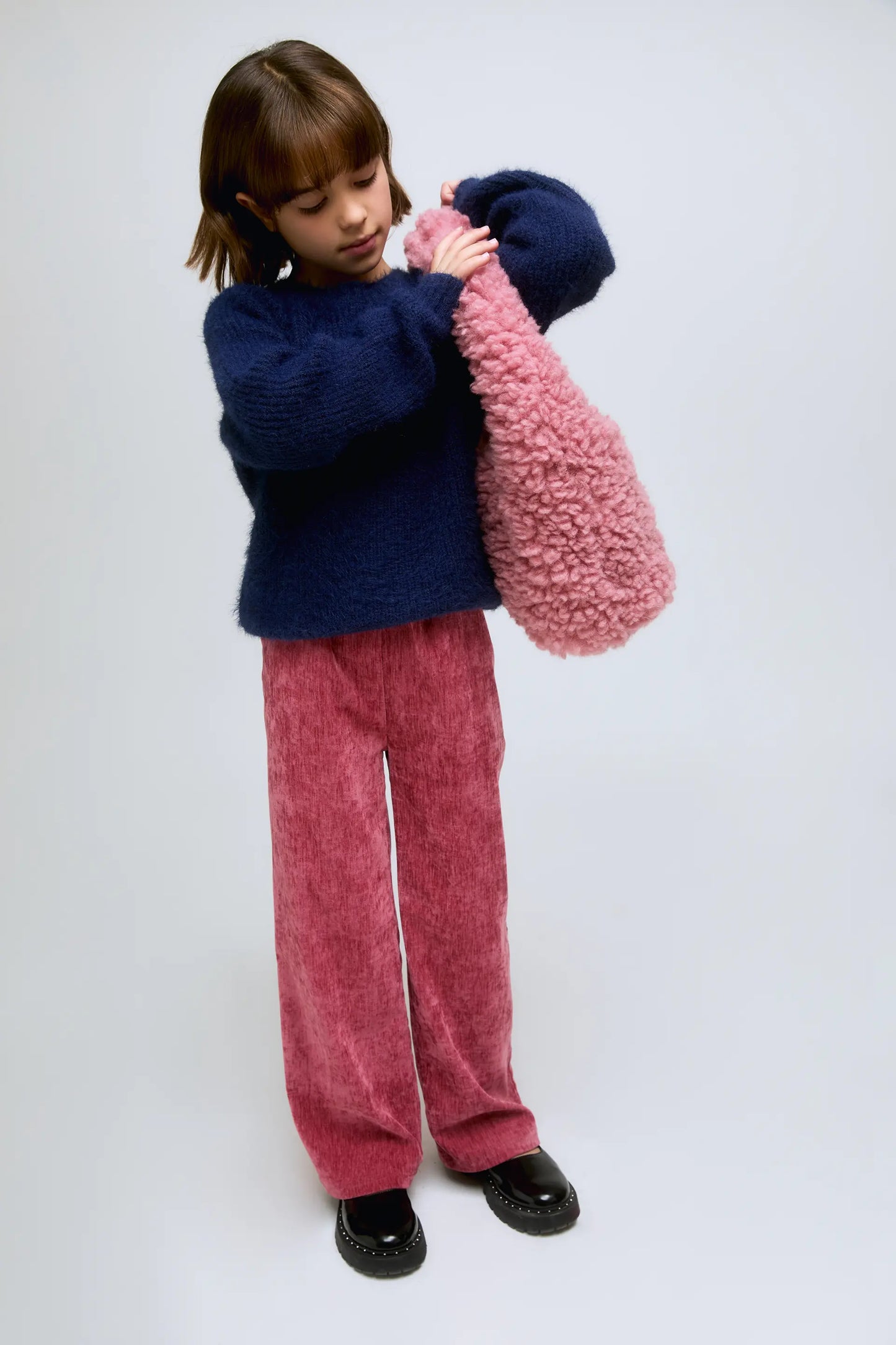 Pink wide-legged girl's pants