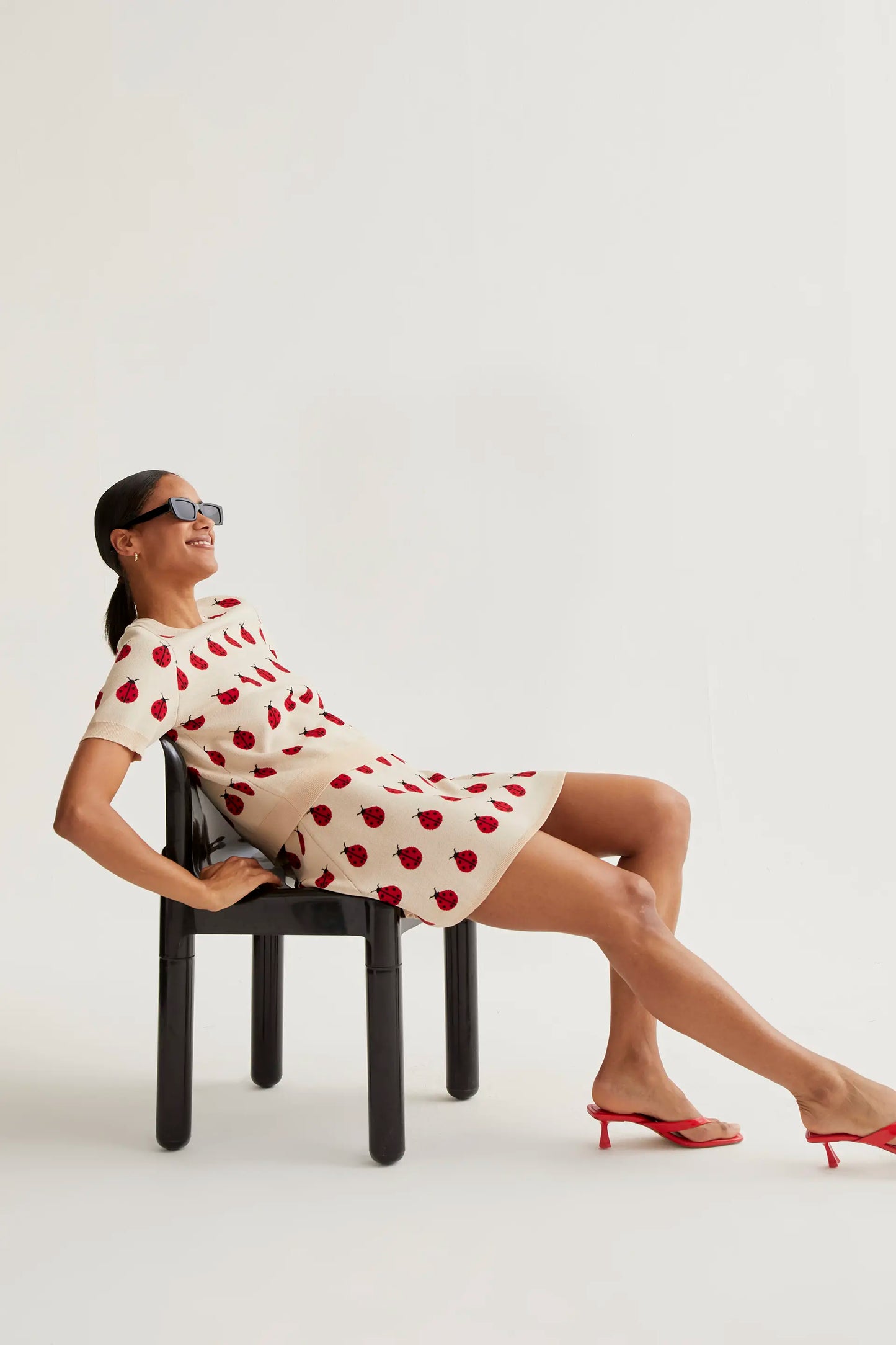 Falda corta con estampado Red Coccinella