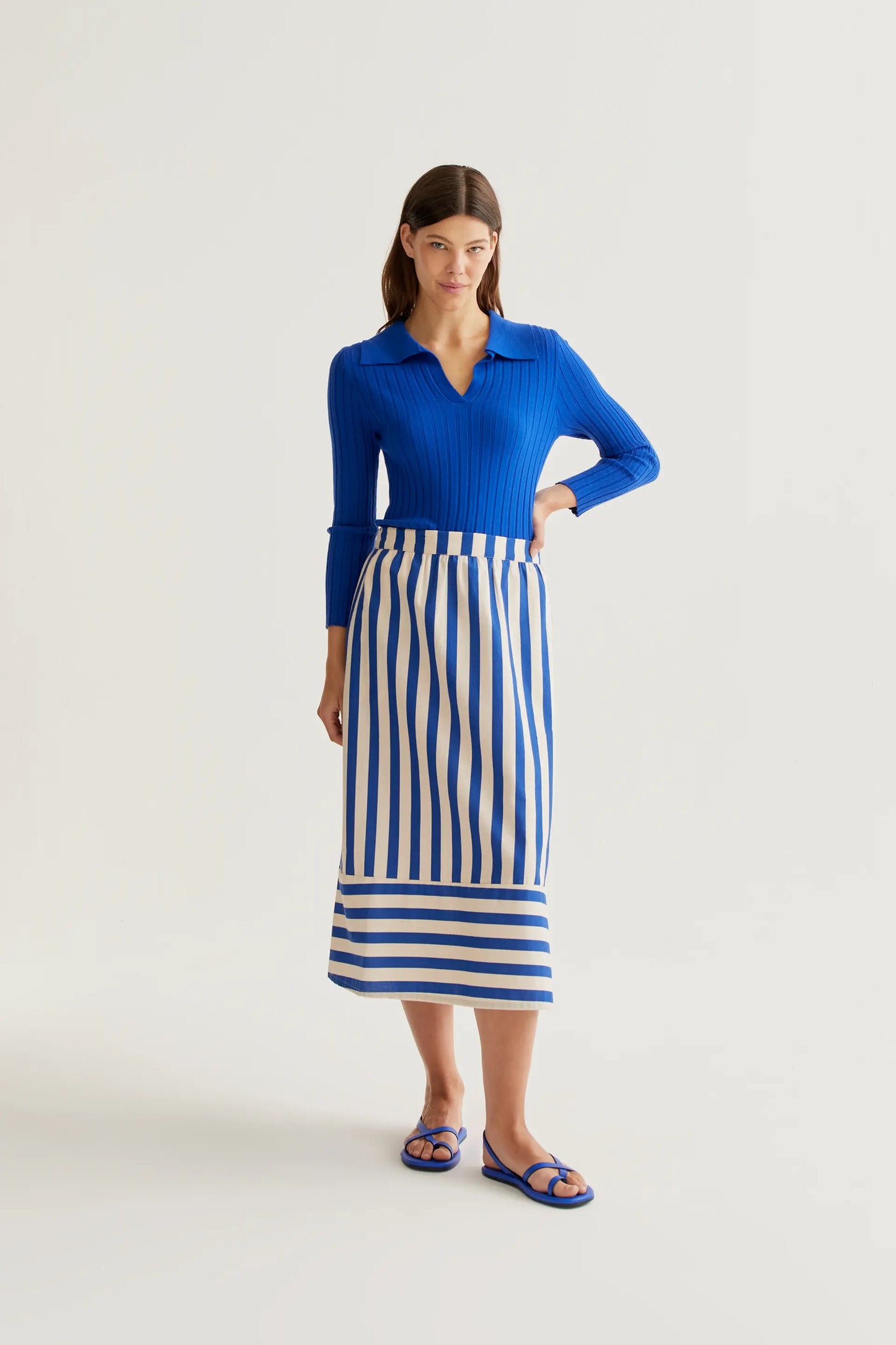 Jersey de punto azul