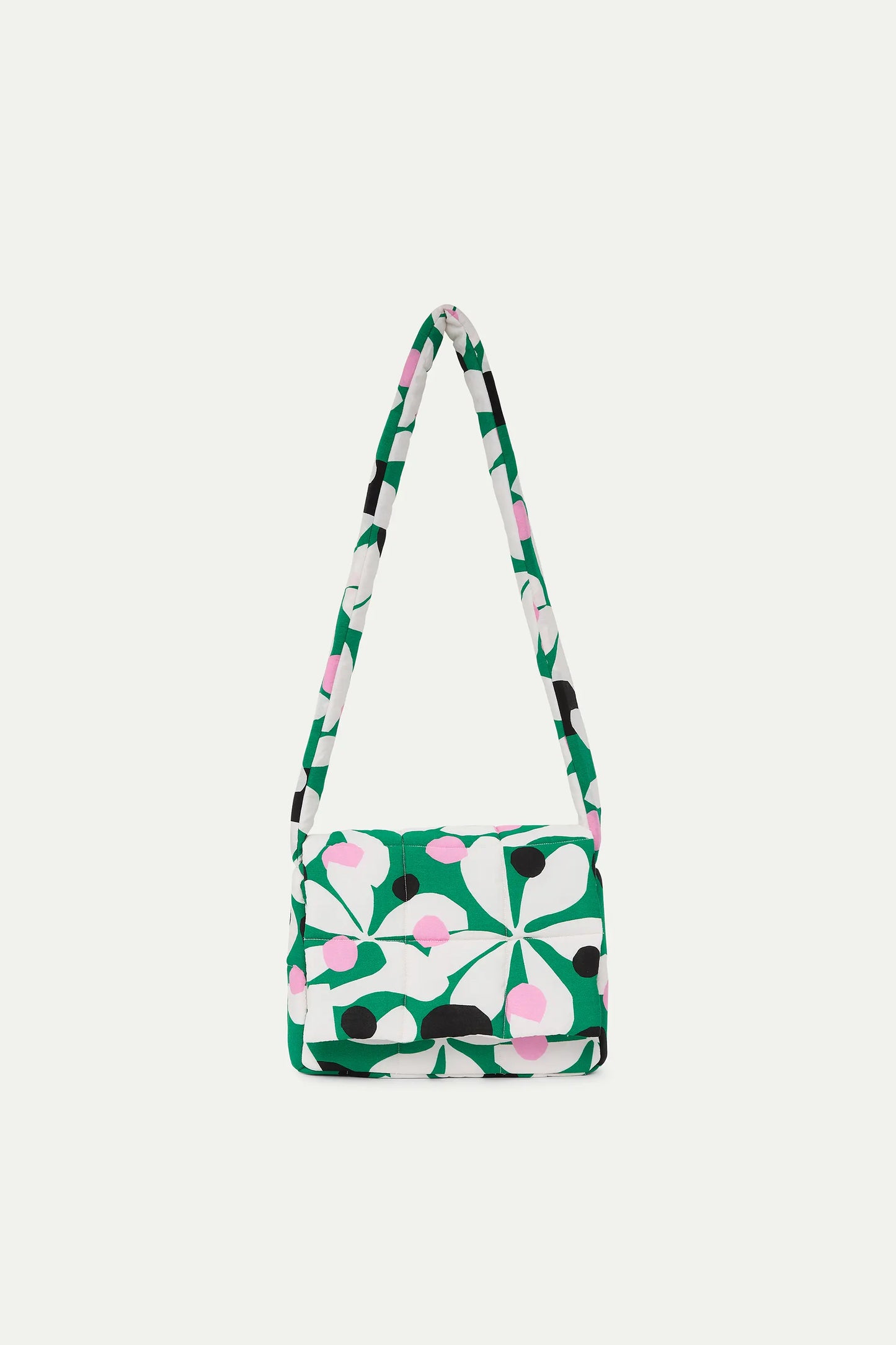 Borsa trapuntata con stampa Hosta