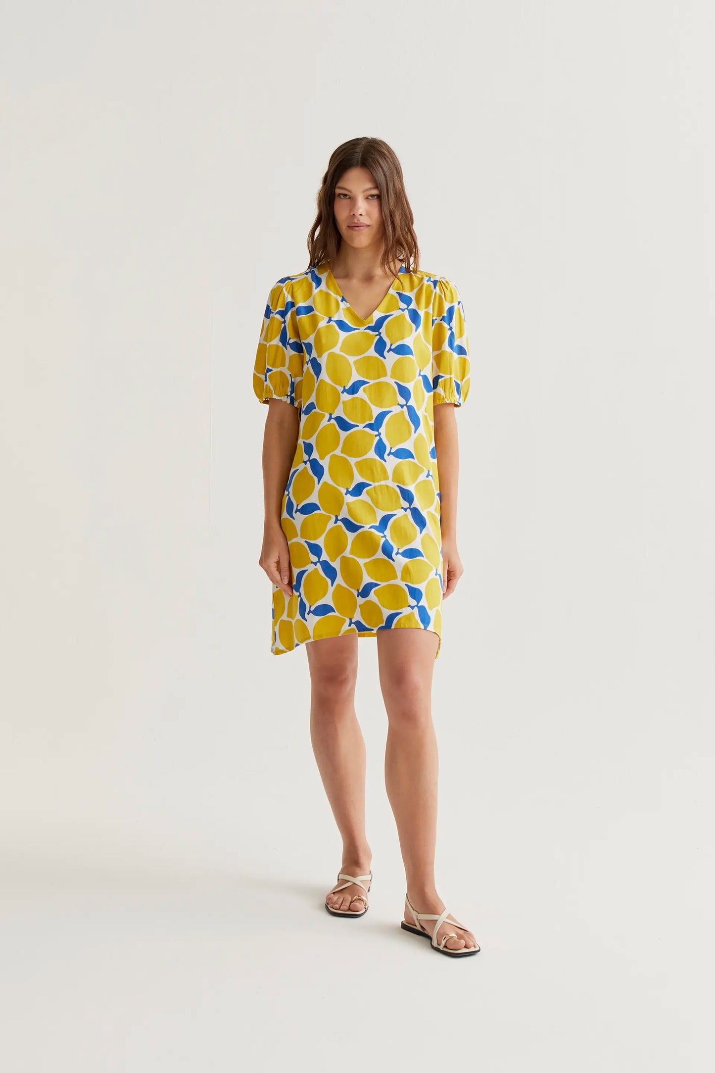 Vestido corto con estampado Limoncello
