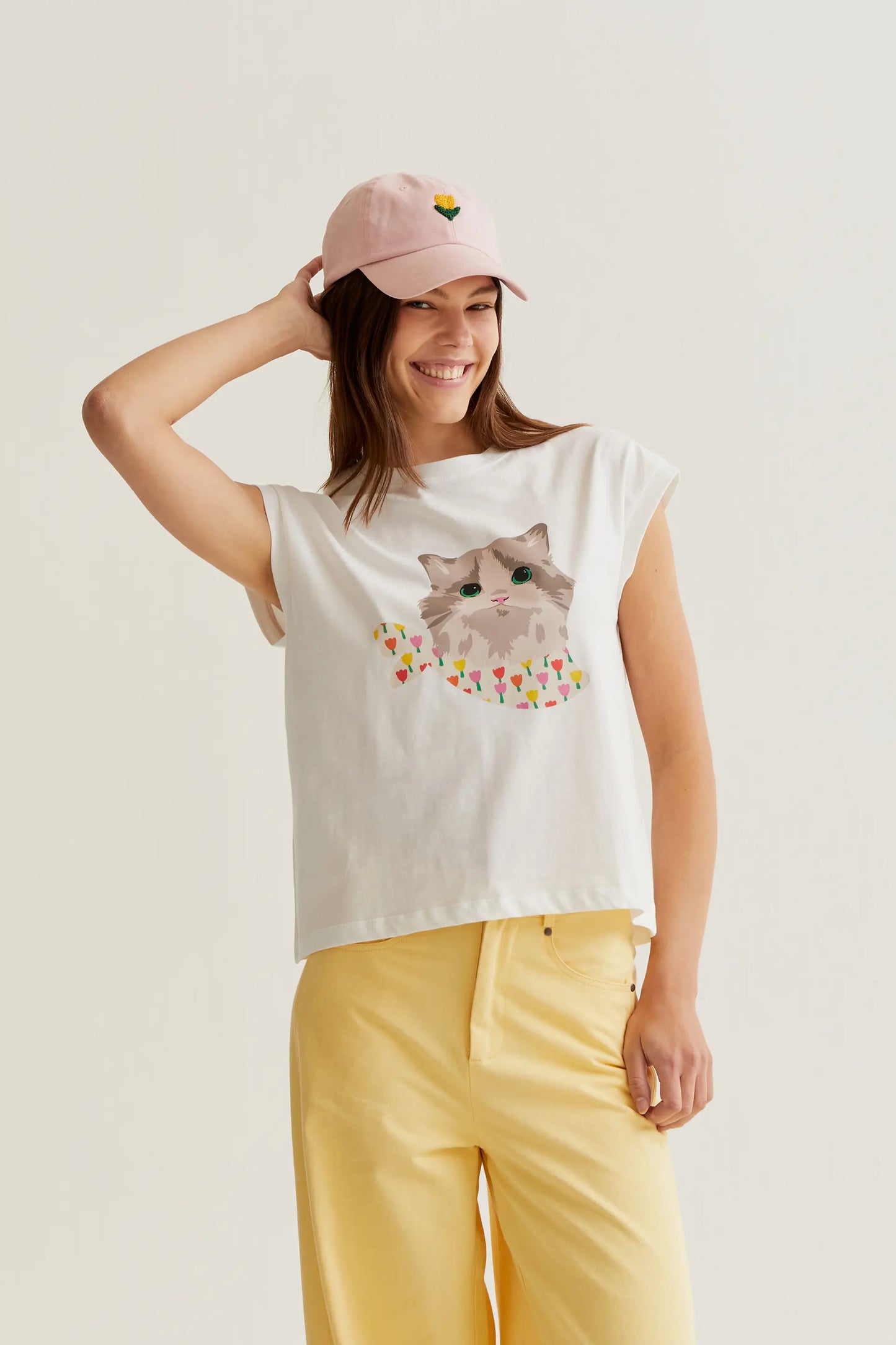 Camiseta con estampado de Gatito